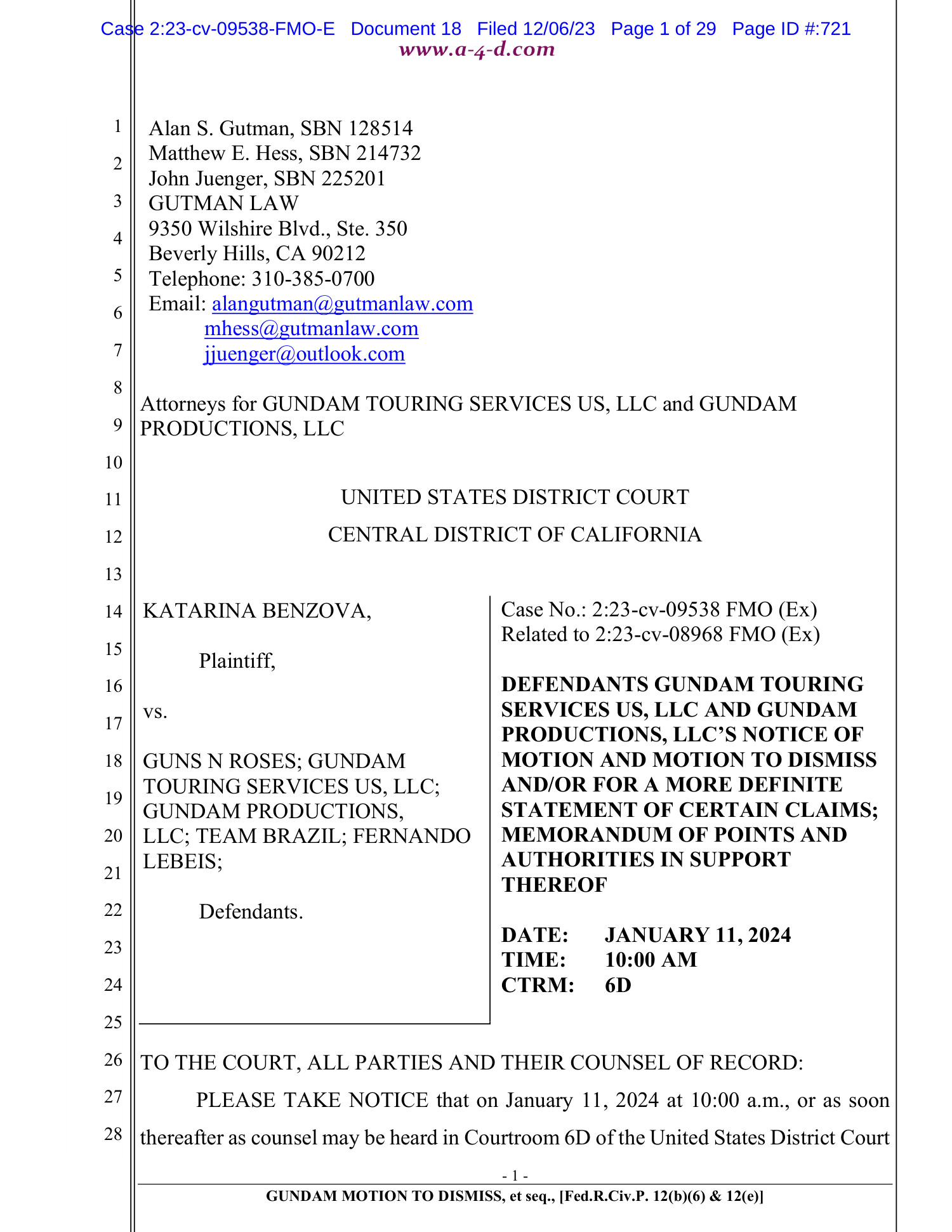 2023.12.06 - Kat Benzova lawsuit motion document.pdf | DocDroid