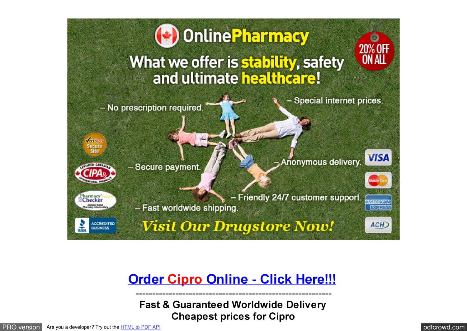 Cipro online pharmacy