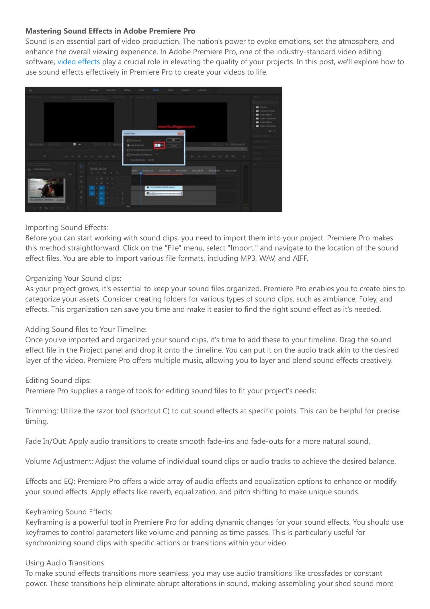 adobe premiere sound effects free