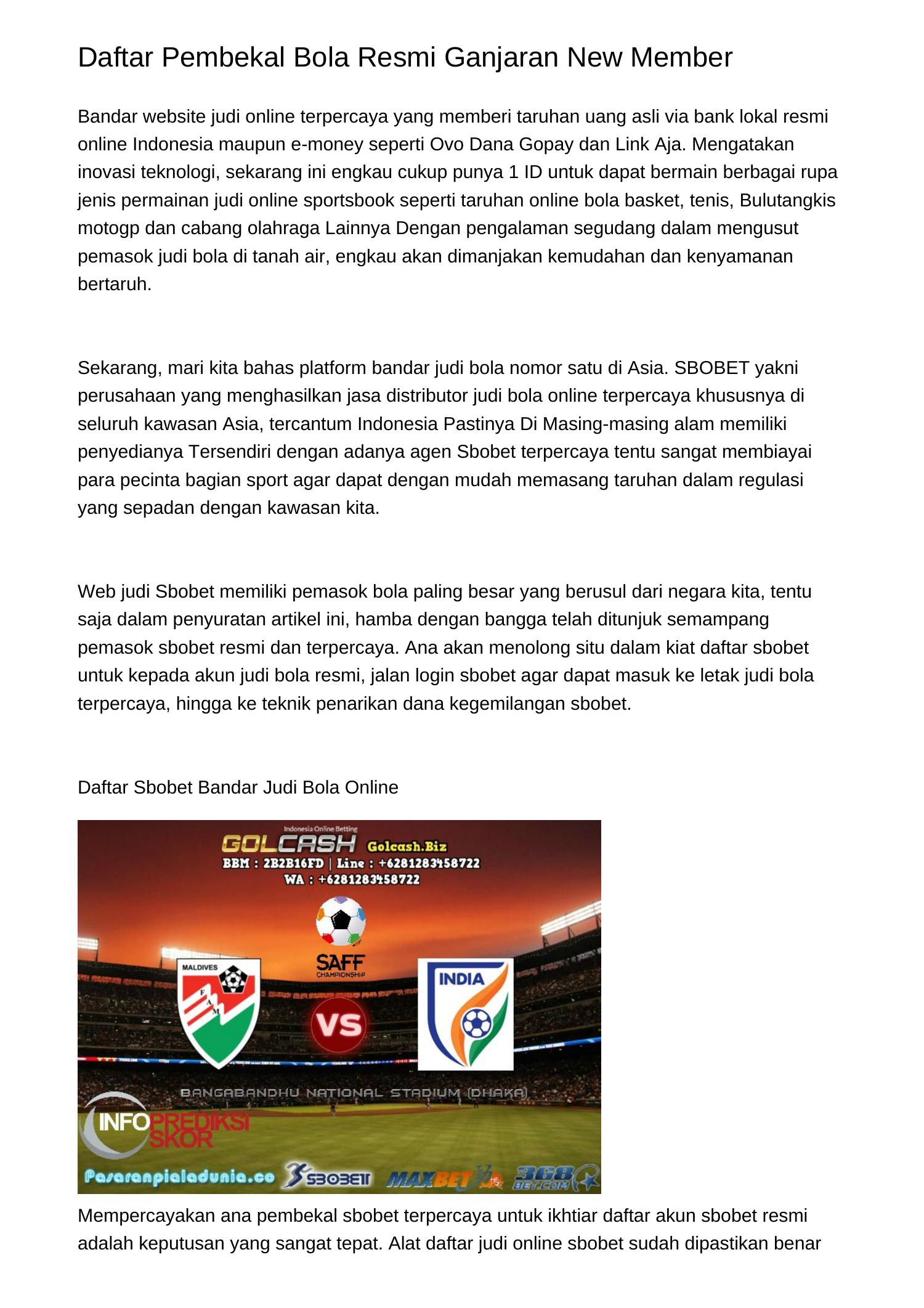 Daftar Agen Bola Resmi Aksesori New Membergnogv.pdf.pdf | DocDroid