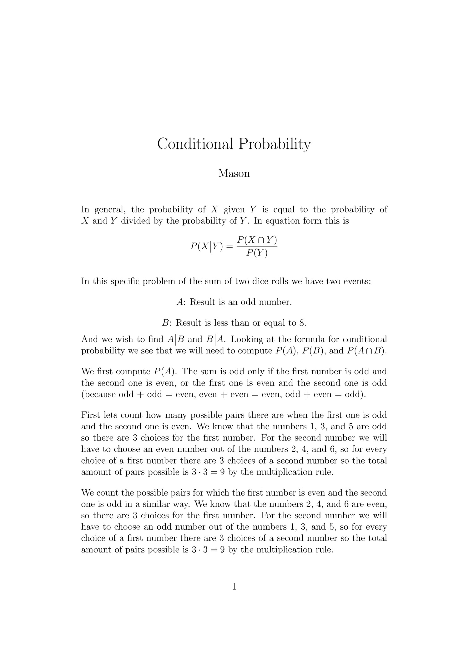 Conditional Probability Pdf Docdroid