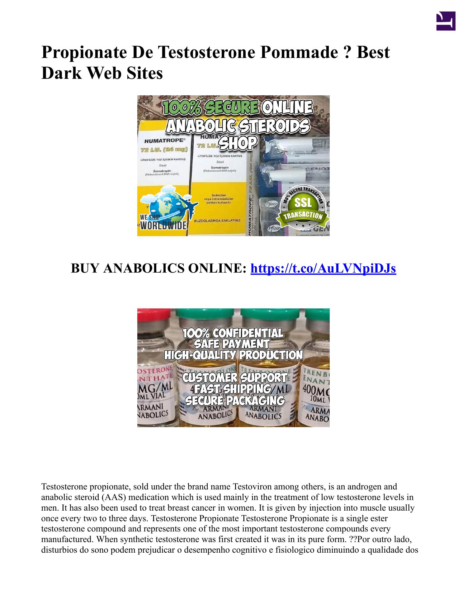 Propionate De Testosterone Pommade Best Dark Web Sites.pdf DocDroid