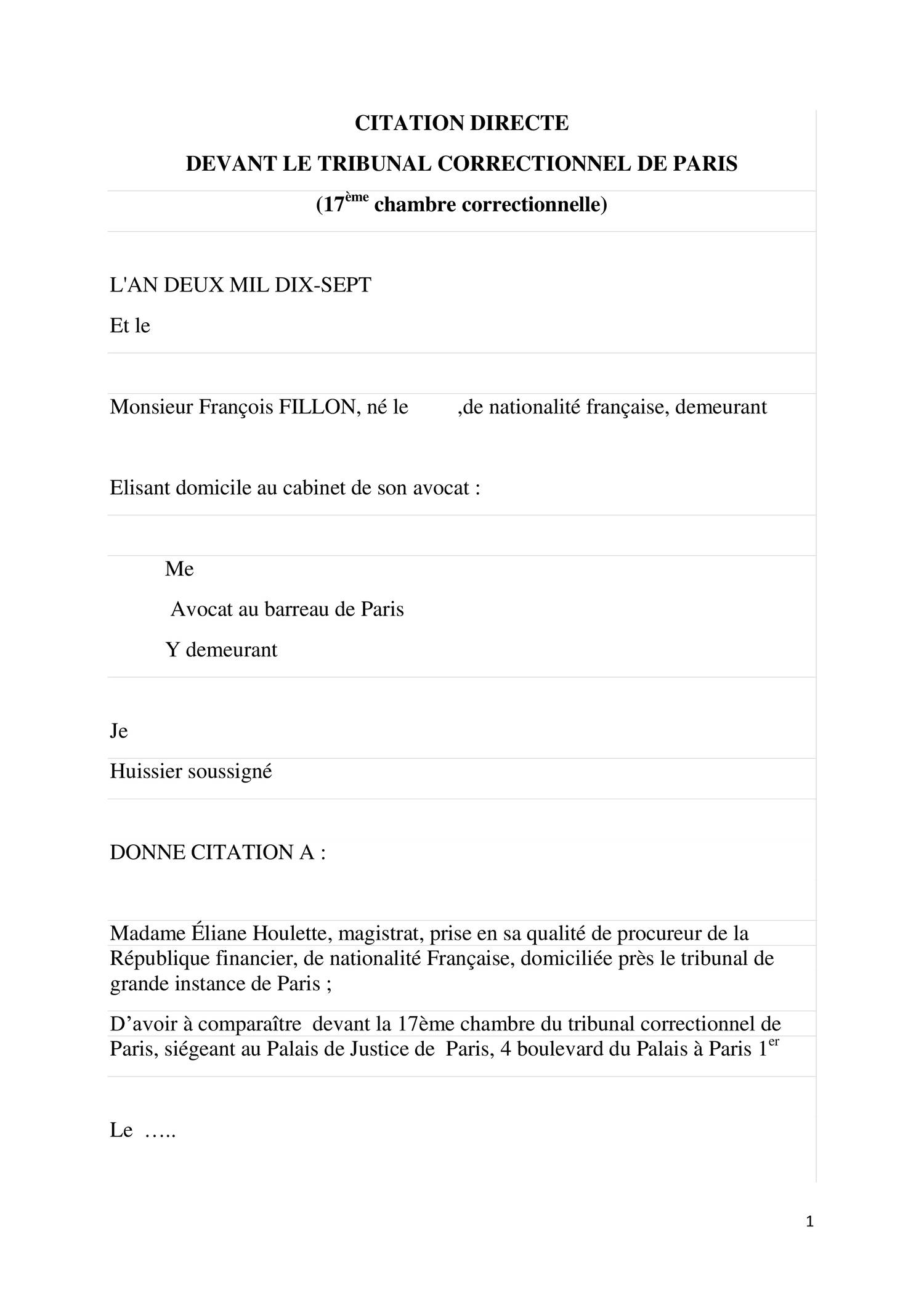 Citation Directe Contre Le Pnf Pdf Docdroid