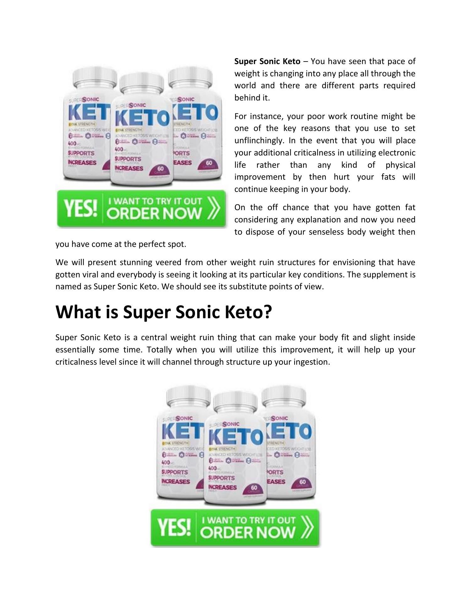 Is Super Sonic Keto Safe