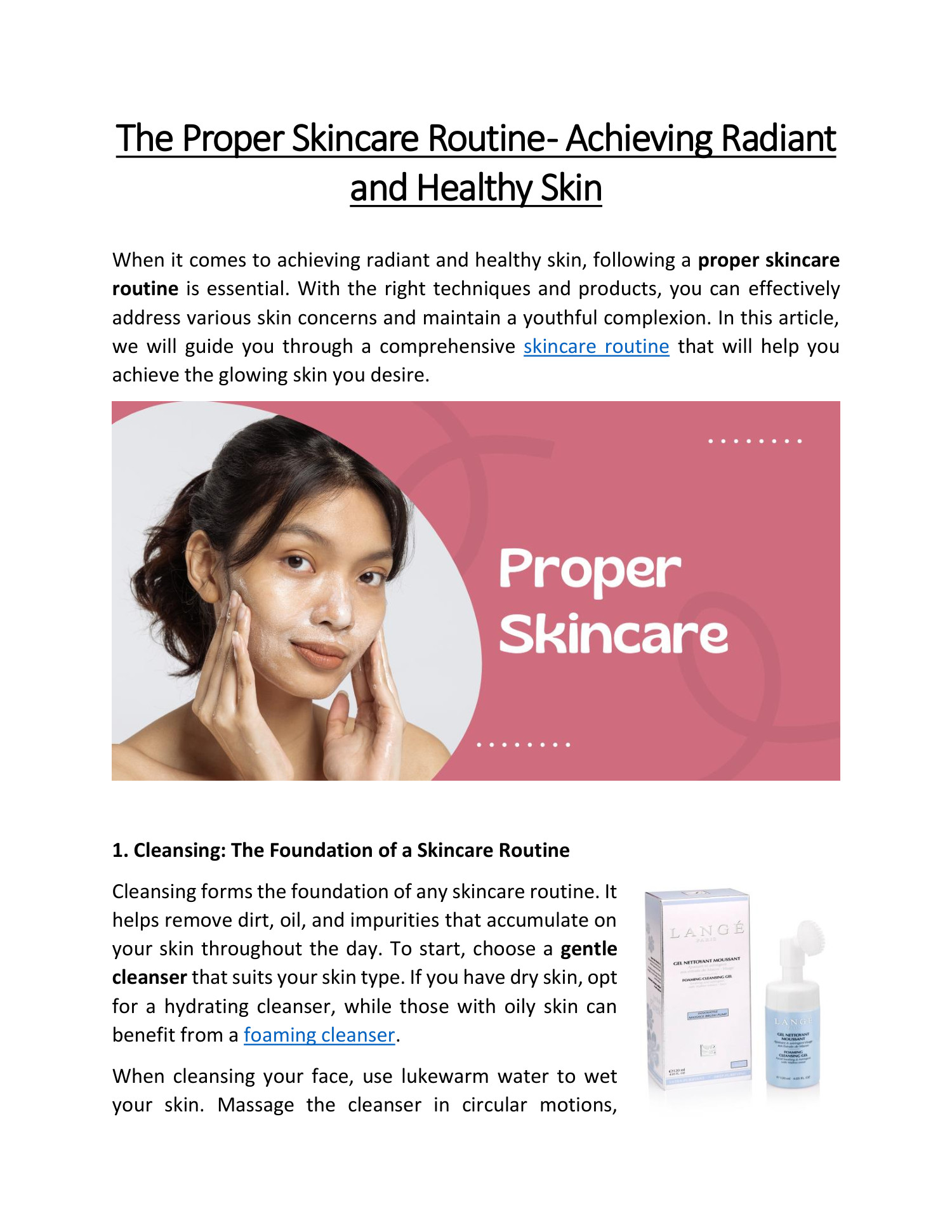 The Proper Skincare Routine - Achieving Radiant and Healthy Skin.pdf  DocDroid