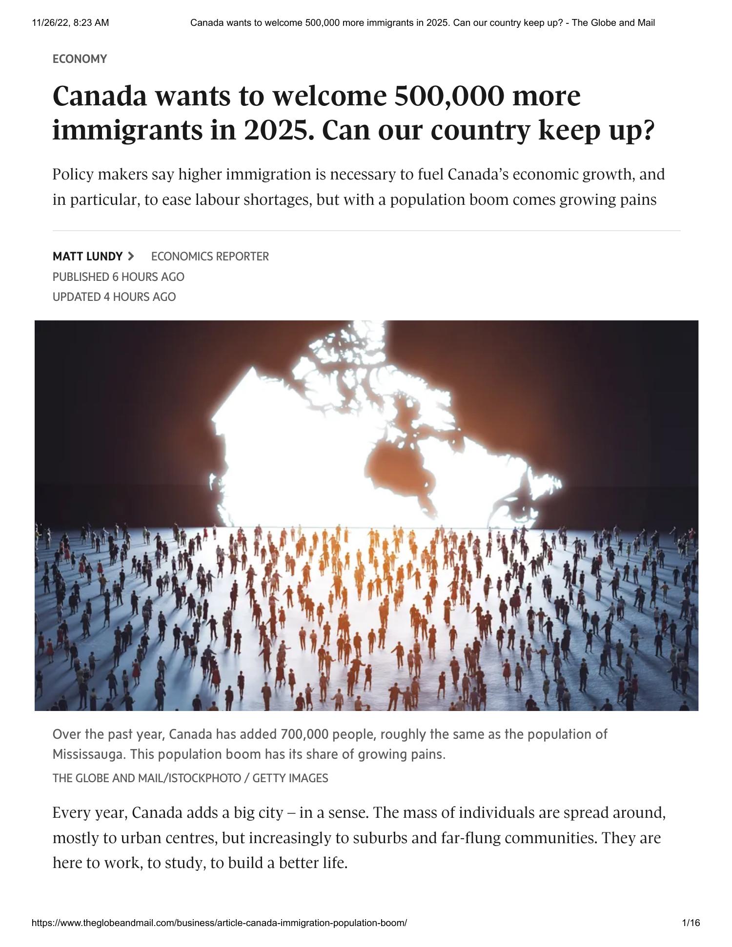 Canada wants to 500,000 more immigrants in 2025. Can our