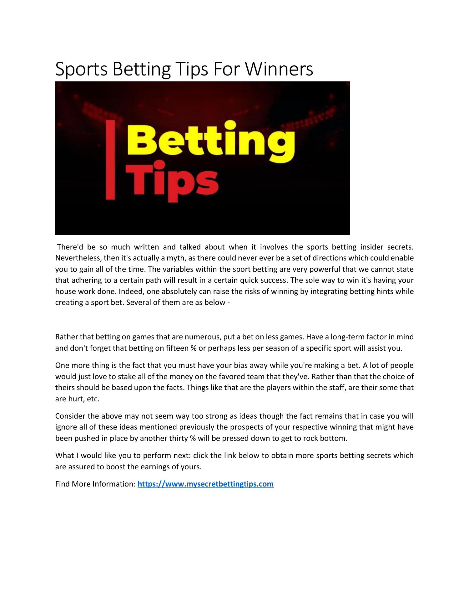 Sports Betting Basics 5 Important Sports Betting Basicshmxri.pdf.pdf