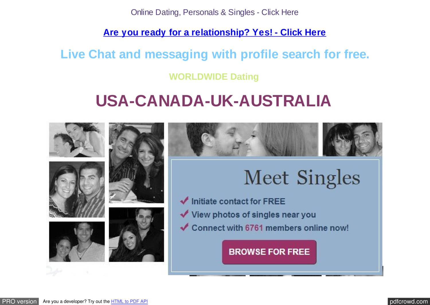 free uk and usa online dating service for singles