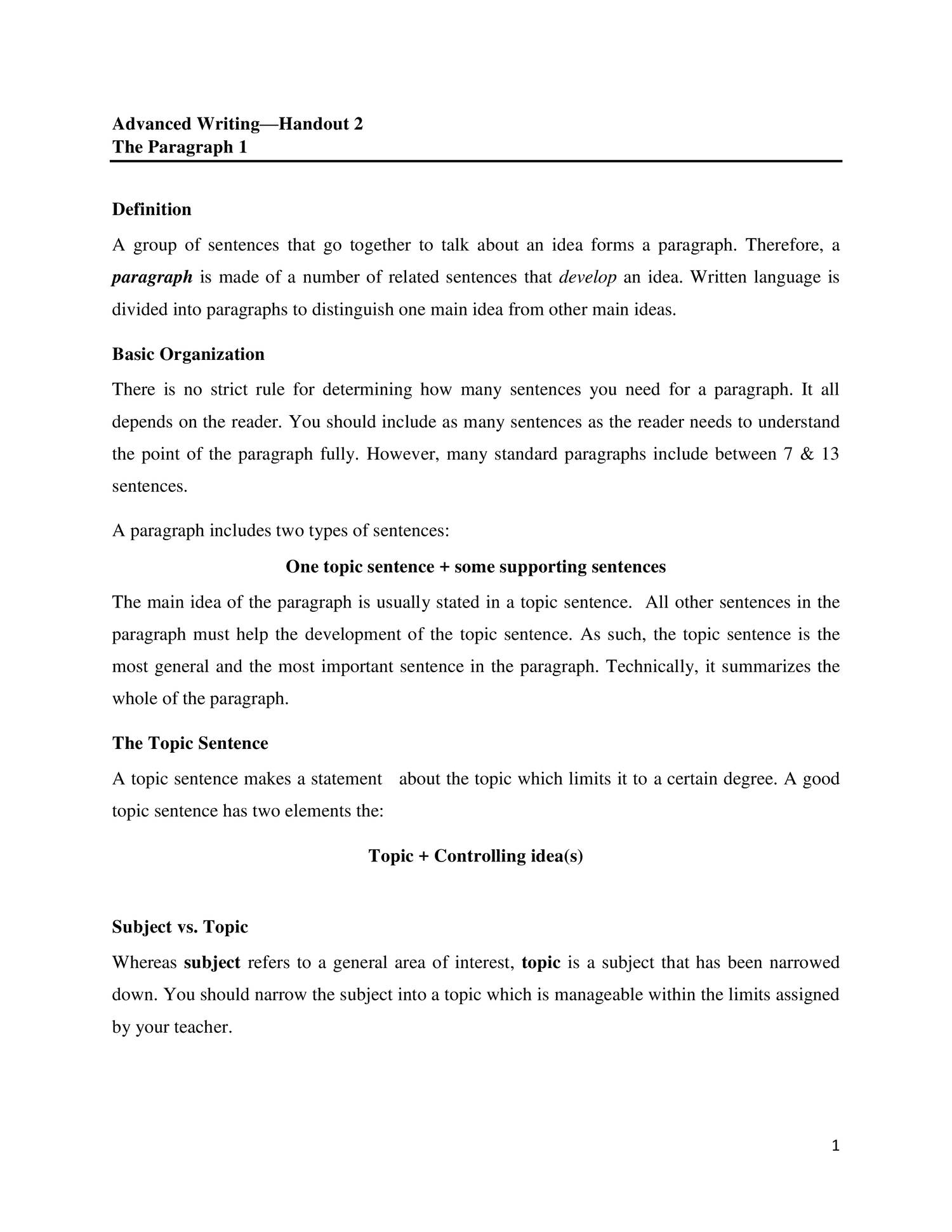 Advanced Writing Handout 2 pdf DocDroid