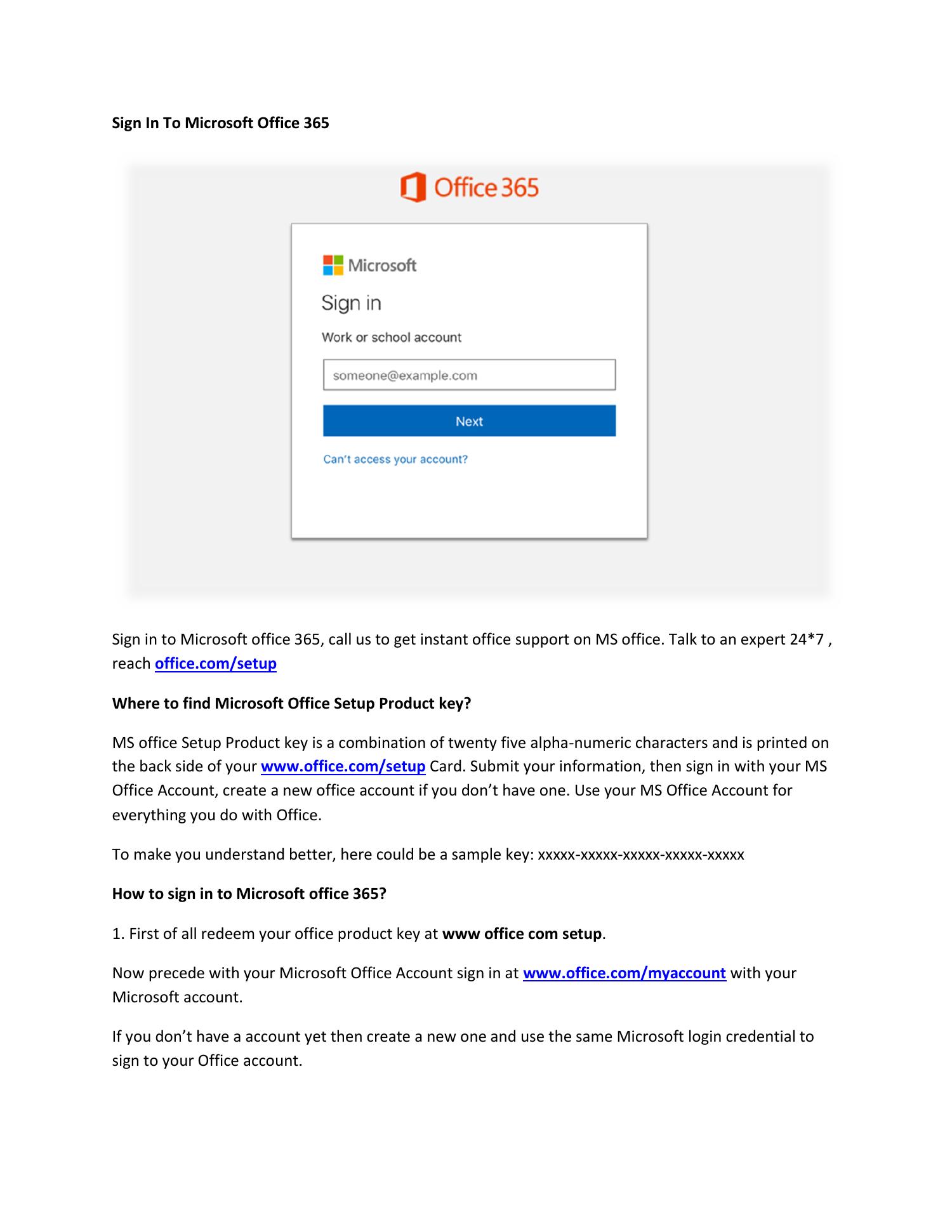 sign in office 365