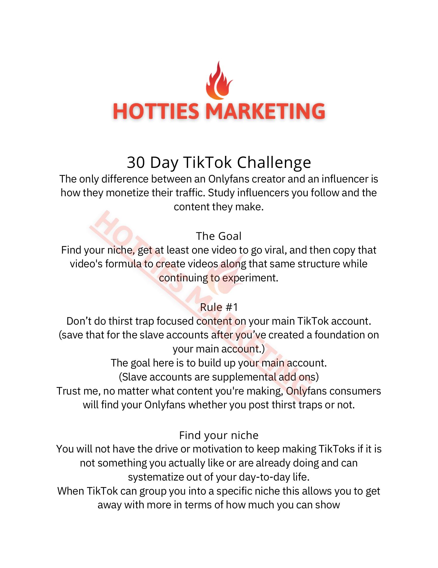 Official 30 Day Tiktok Challenge Hotties Marketingpdf Docdroid