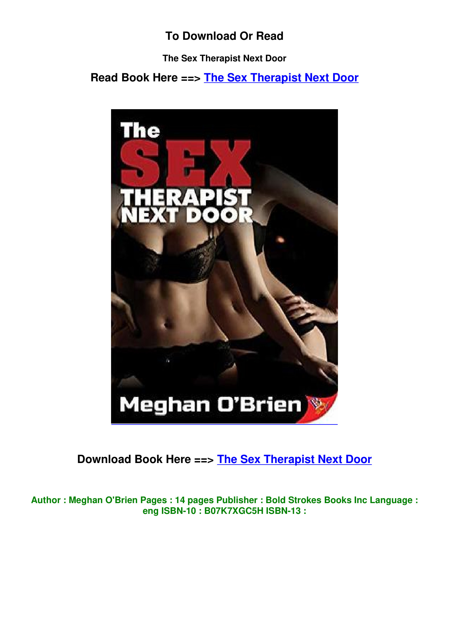 ePub DOWNLOAD The Sex Therapist Next Door BY Meghan O Brien.pdf | DocDroid