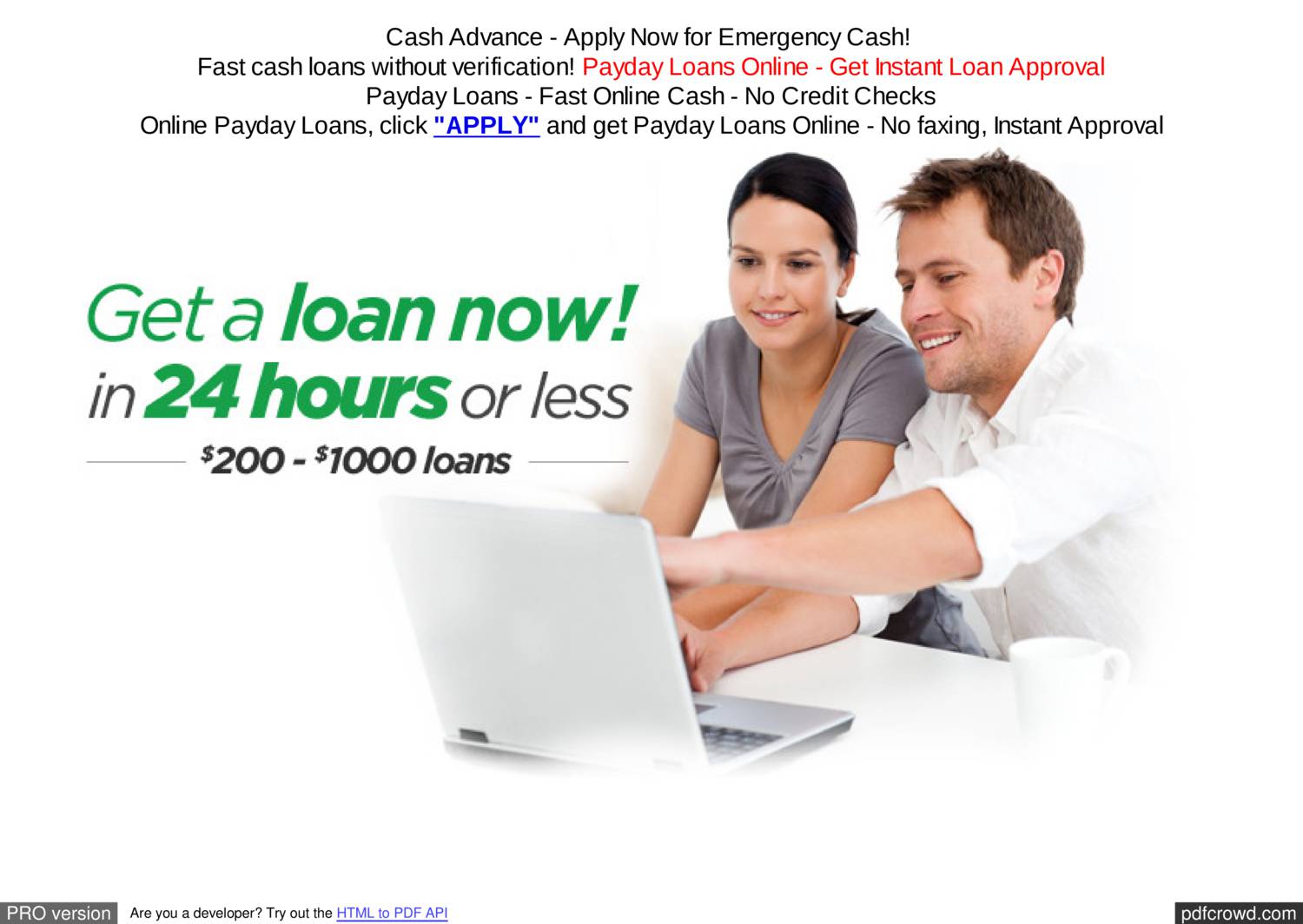 Fast Cash Advance loan.