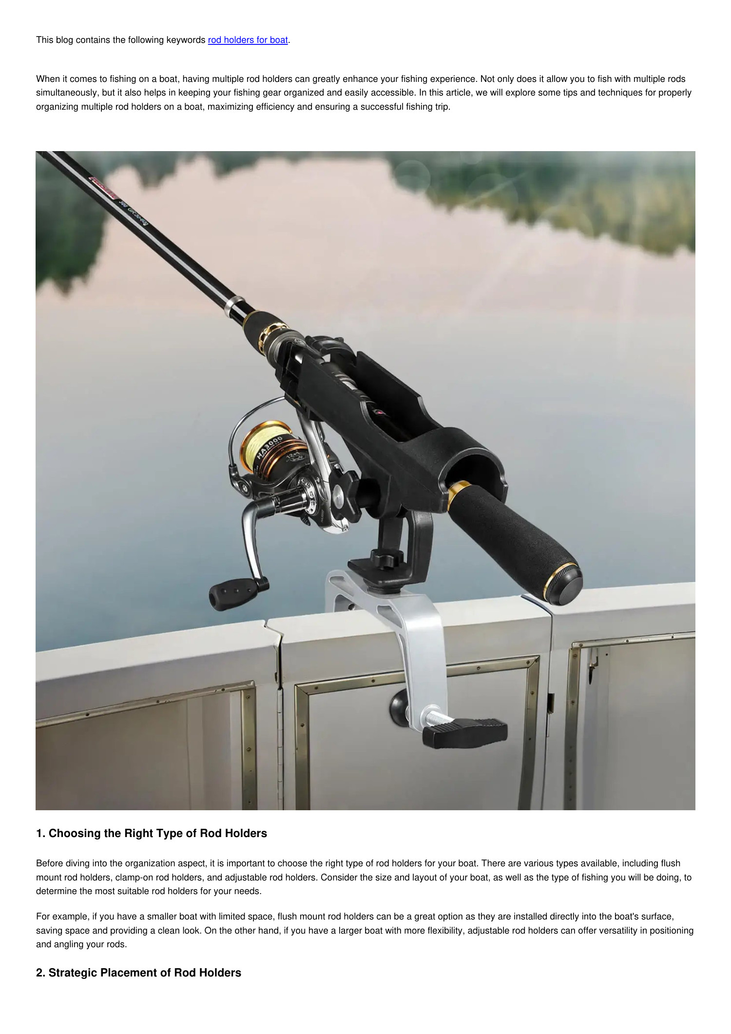 Maximizing Efficiency: Tips for Properly Organizing Multiple Rod Holders on  a Boat.pdf