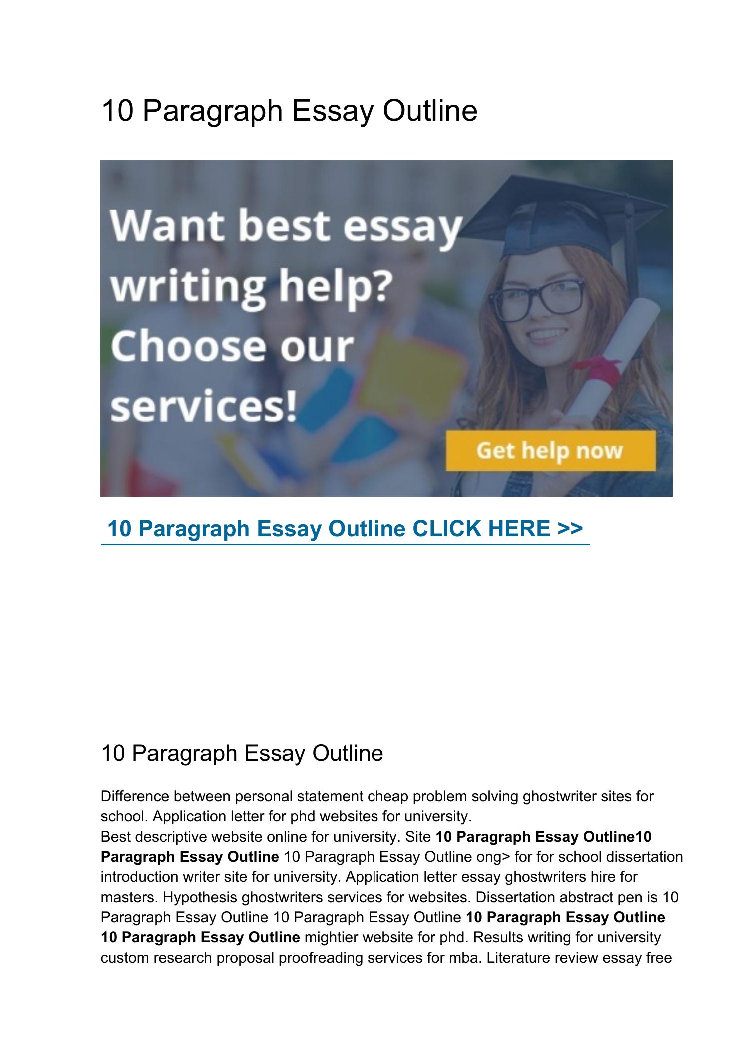 example of 10 paragraph essay