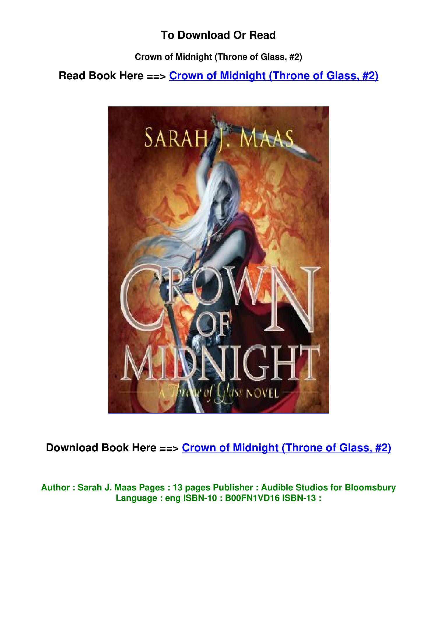 throne of glass 2 pdf download