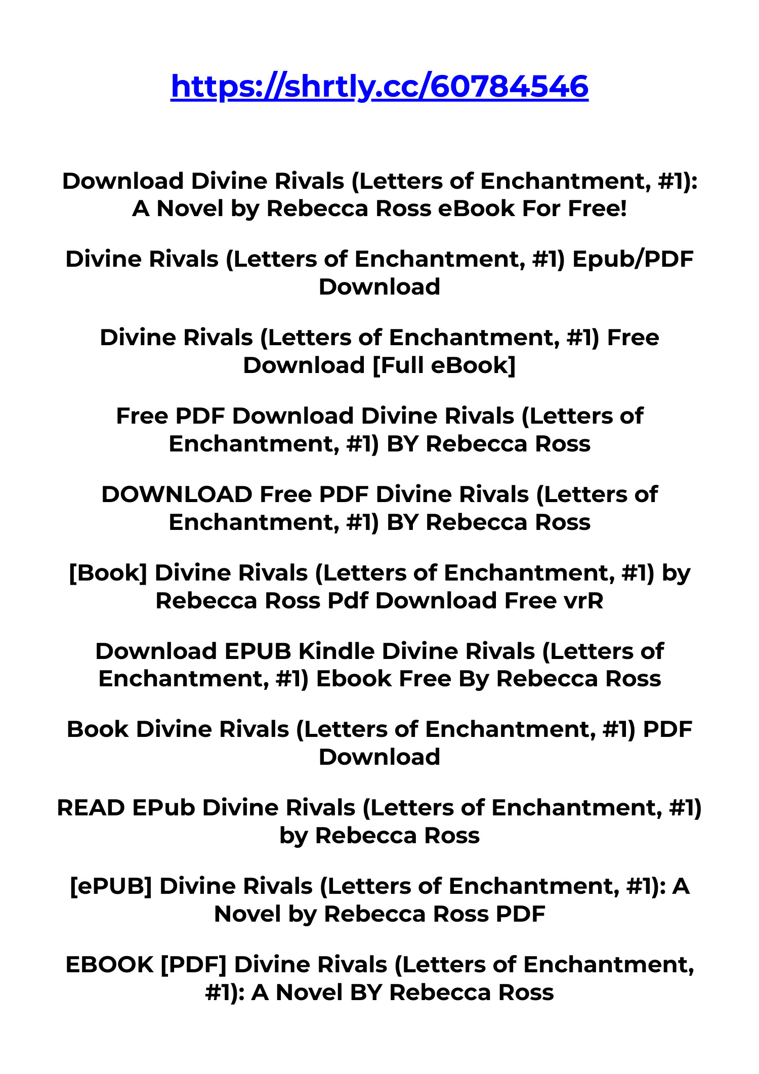 Divine Rivals (Letters of Enchantment, #1) by Rebecca Ross