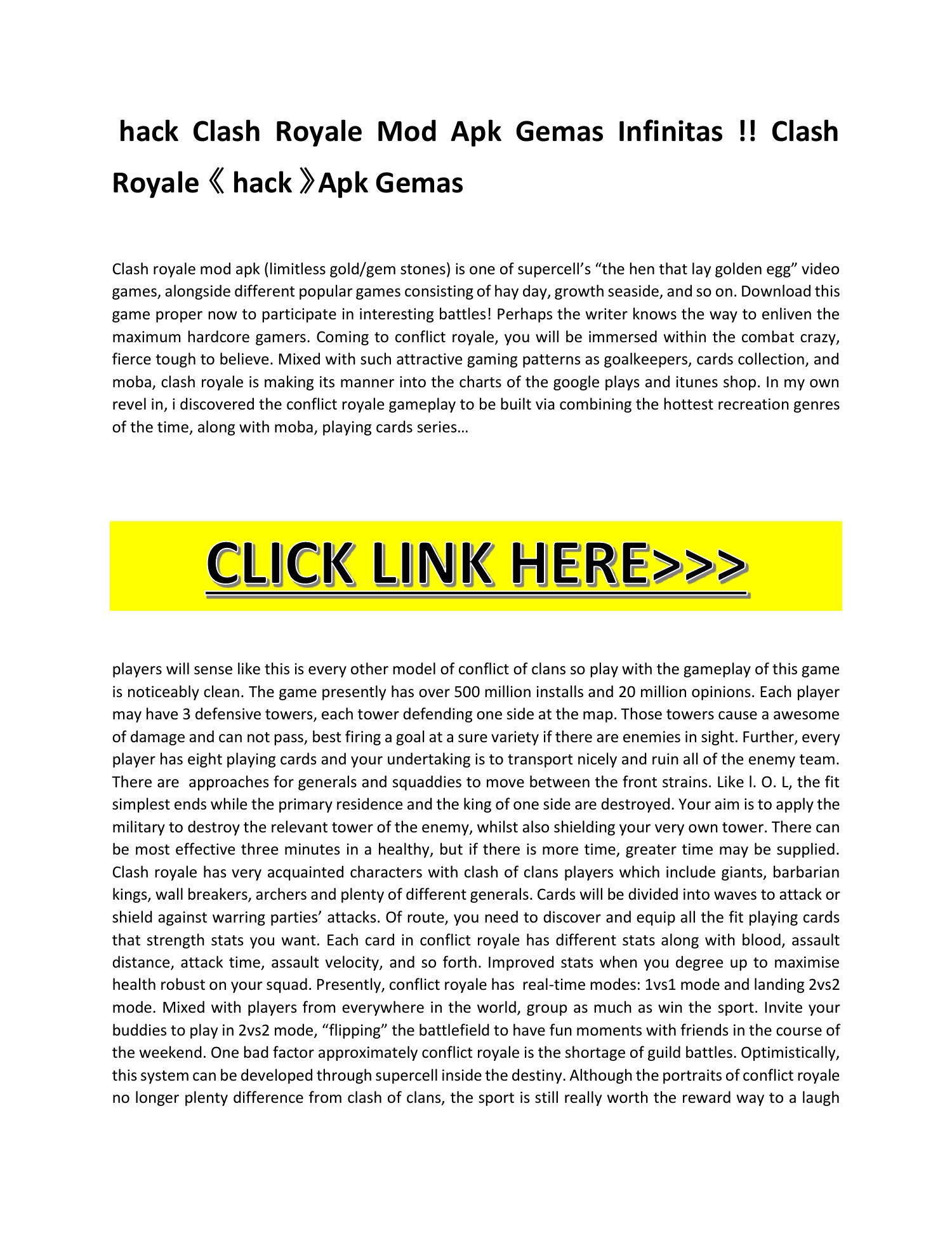 hack Clash Royale Mod Apk Gemas Infinitas.pdf | DocDroid