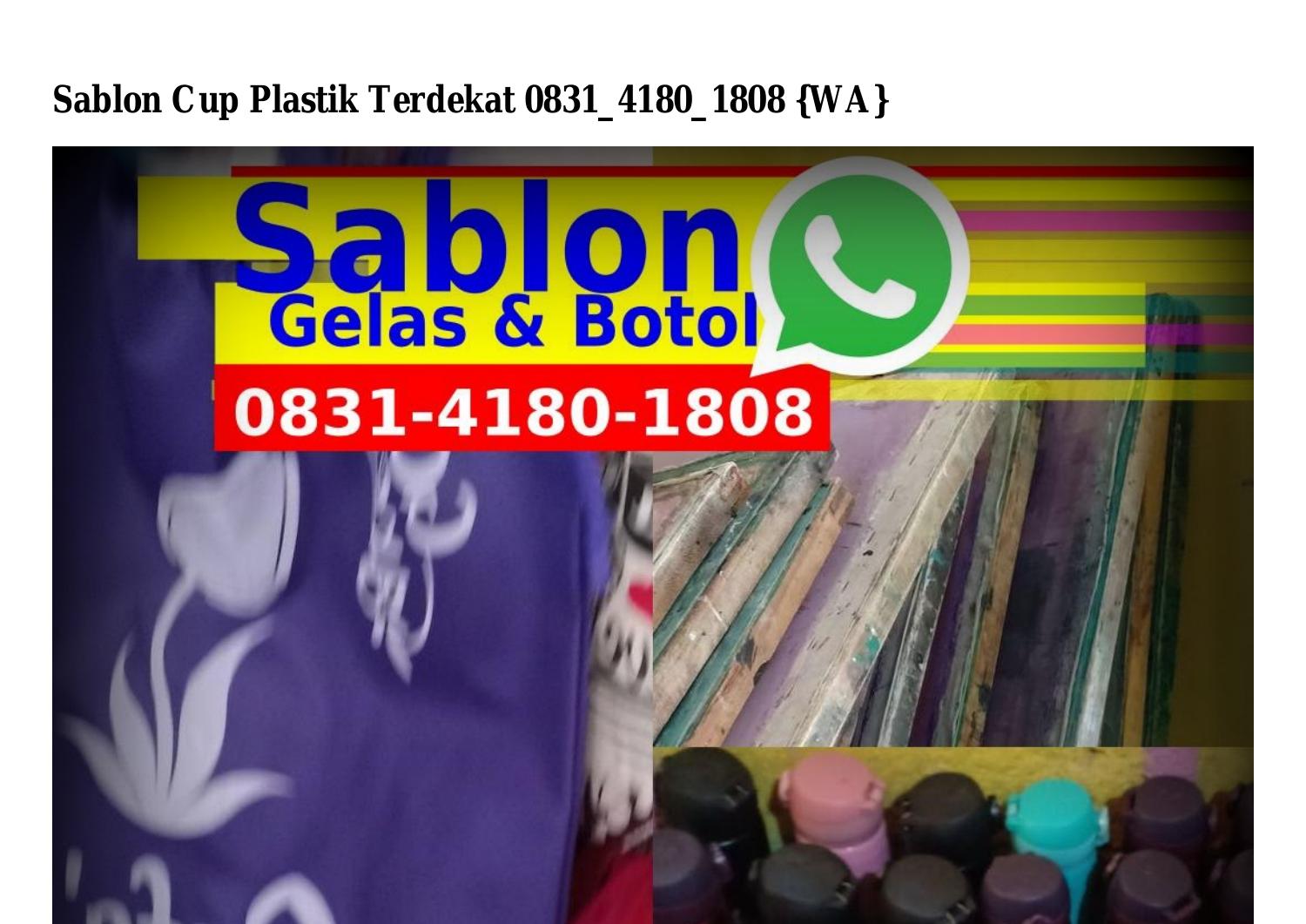 Sablon Cup Plastik Terdekat Pdf Docdroid