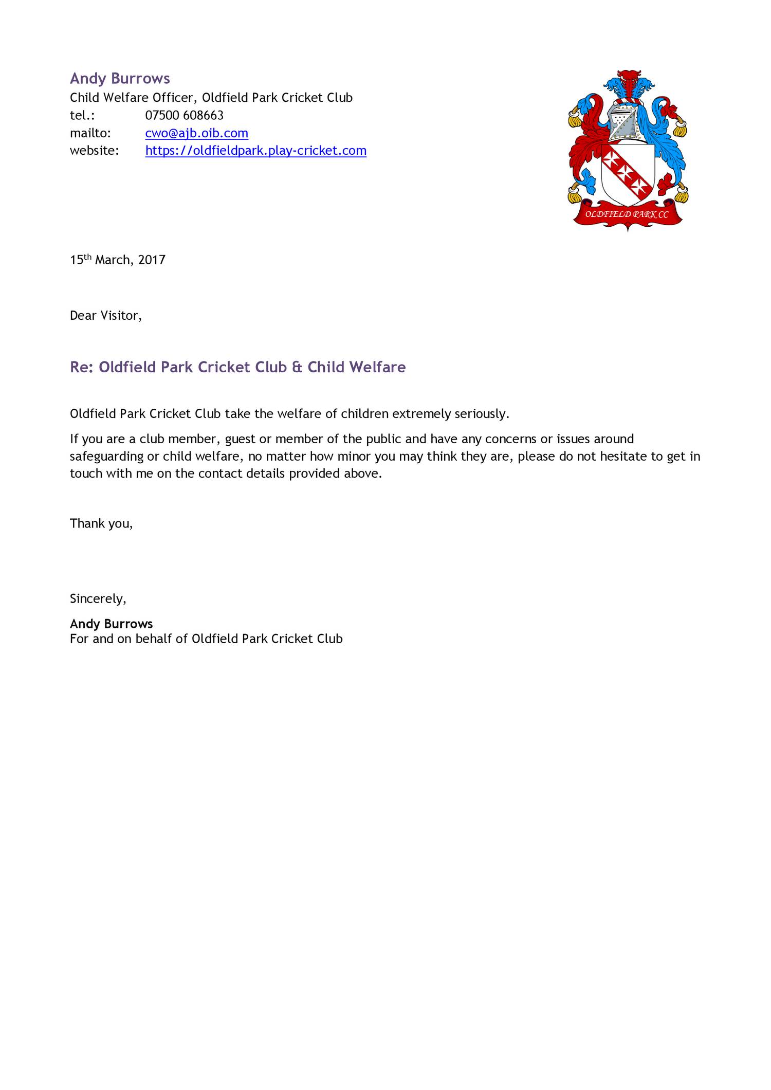 child welfare cover letter sample