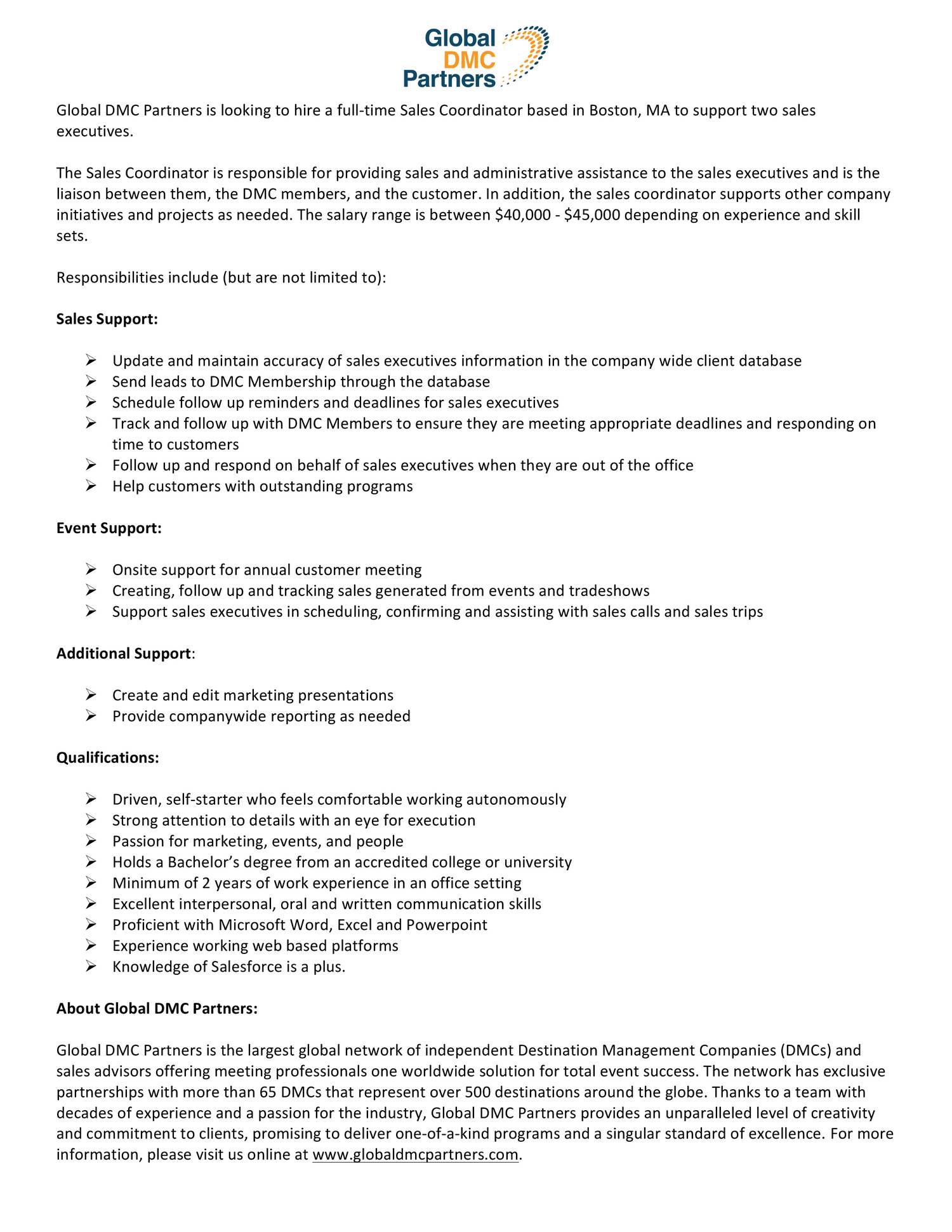  Sales Coordinator Job Description pdf DocDroid