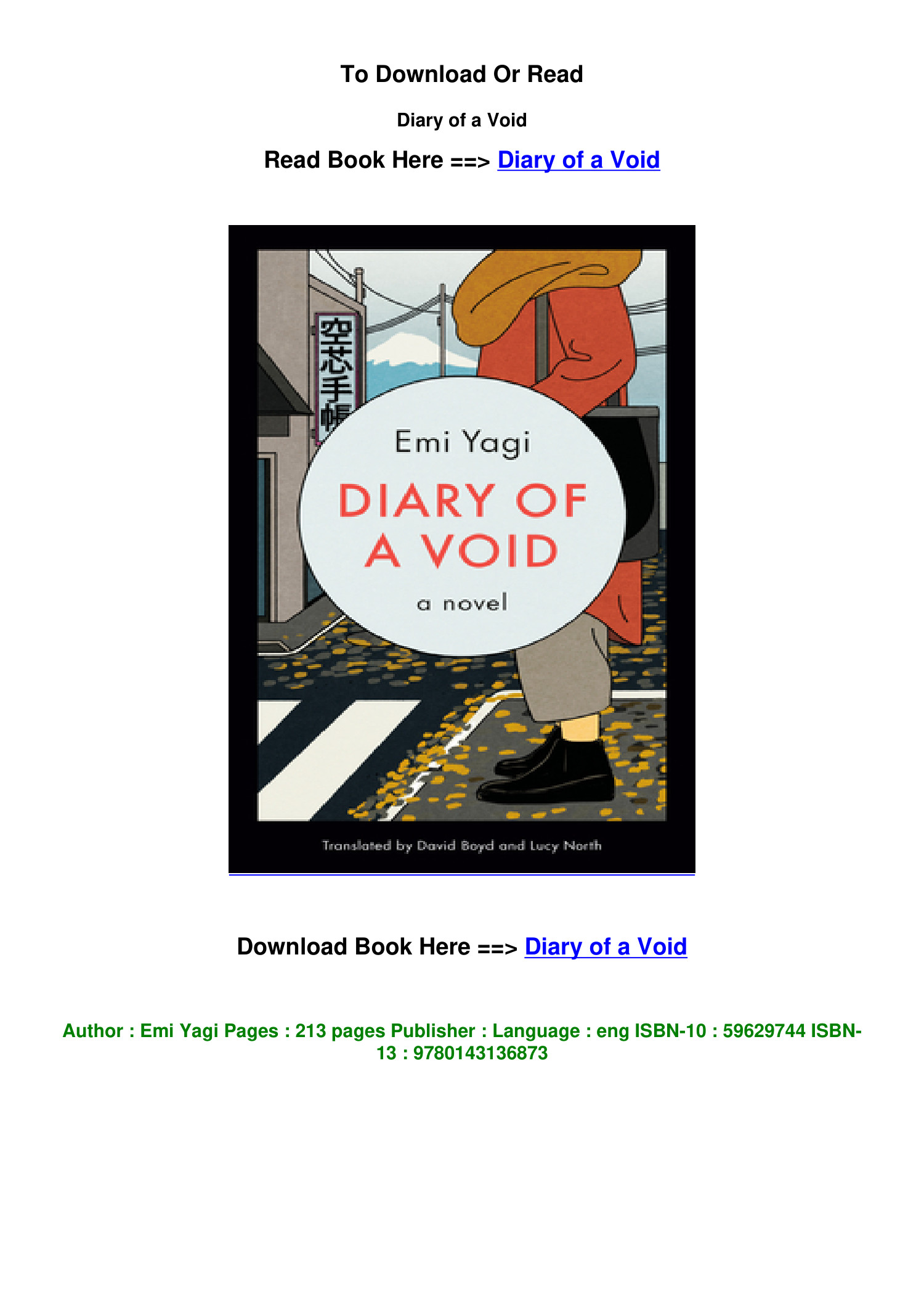 diary of a void emi yagi epub