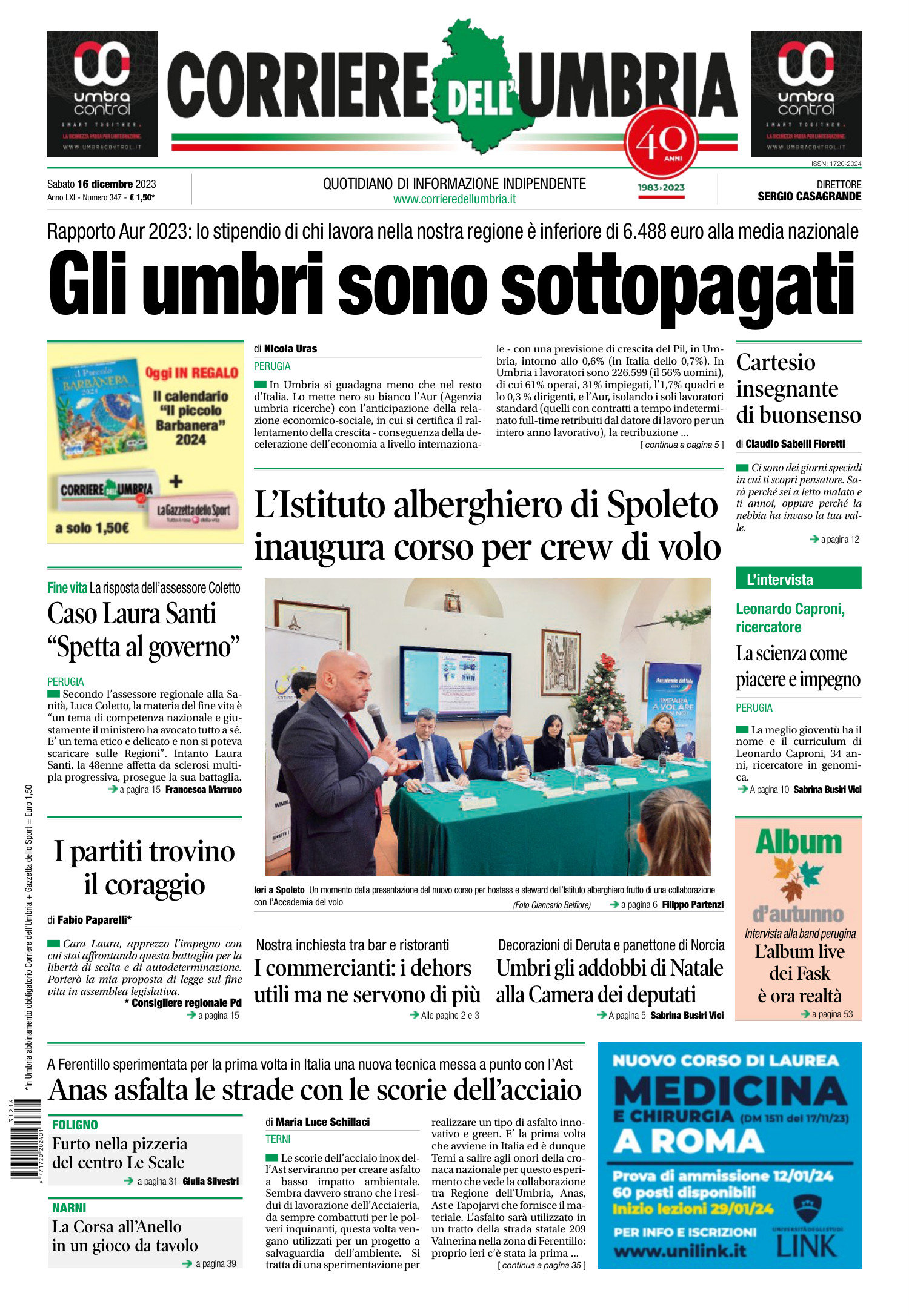 Rassegna Stampa Del Dicembre Prime Pagine Dei Giornali In Pdf