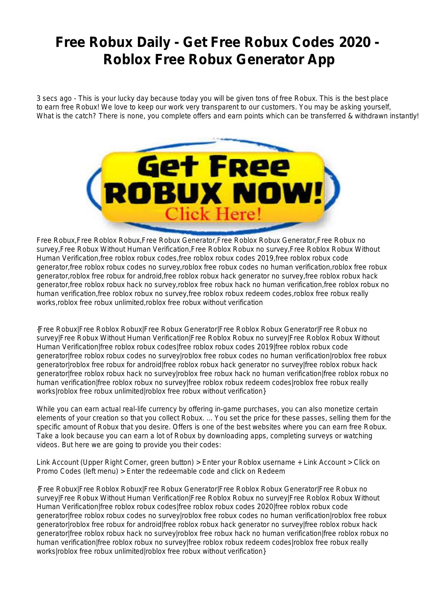 Free Roblox Generator Promo Code