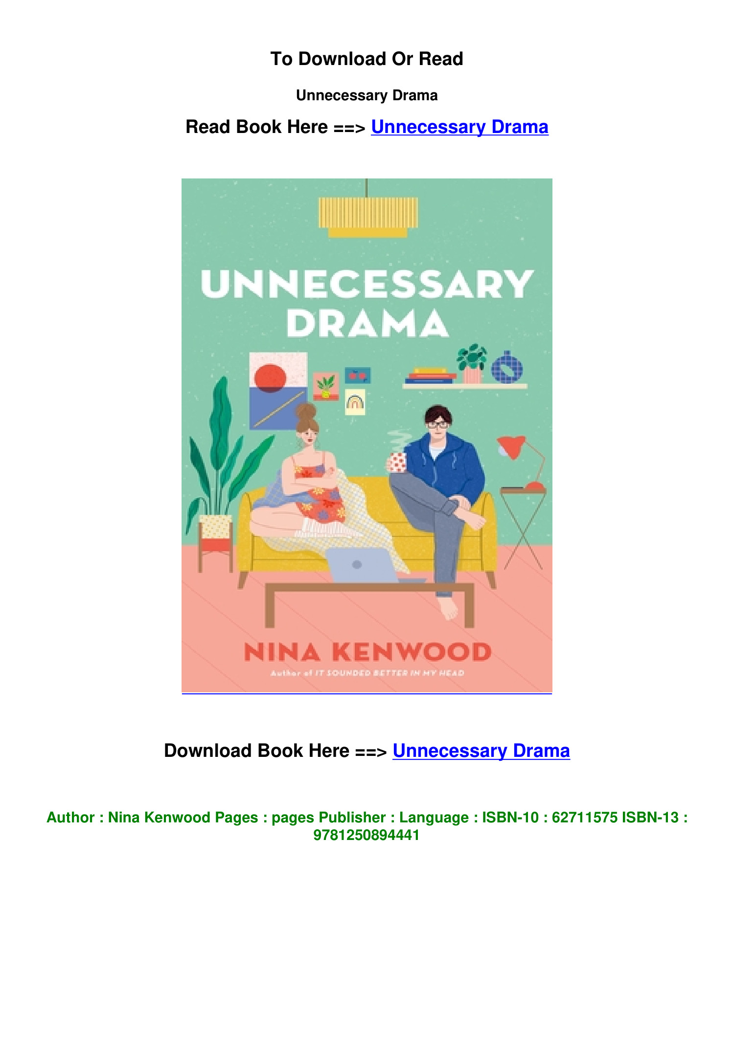 EPUB DOWNLOAD Unnecessary Drama BY Nina Kenwood.pdf DocDroid