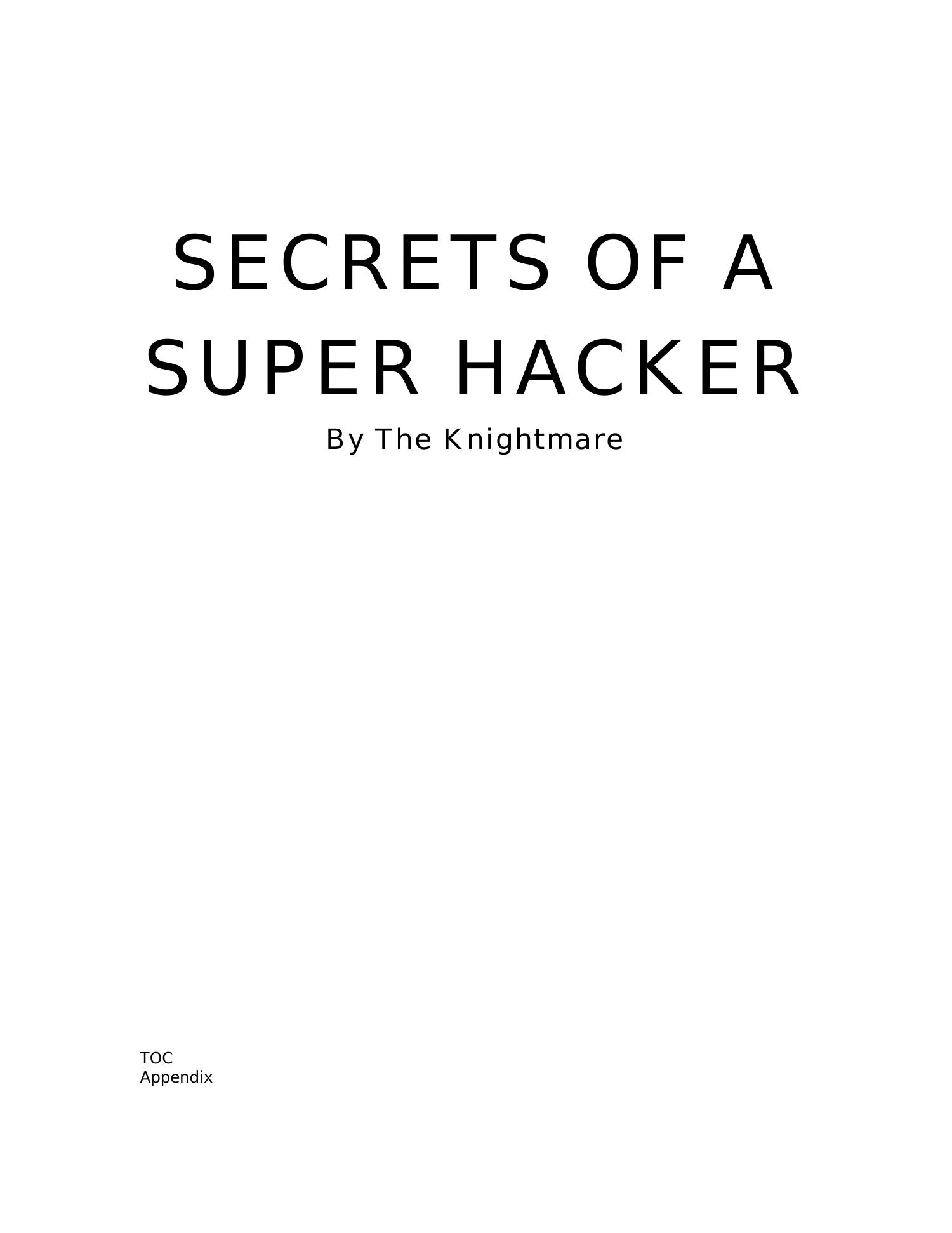 Secrets of Super and Professional Hackers.pdf | DocDroid