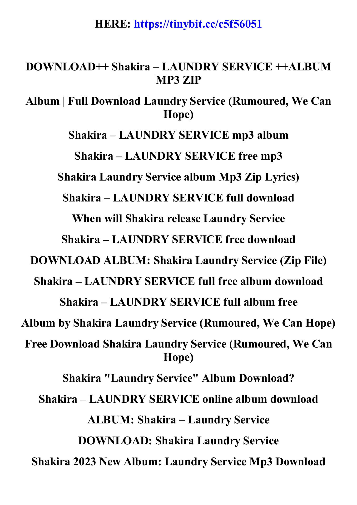 Download_shakira_laundry_service_album_mp3_zip.Pdf | DocDroid