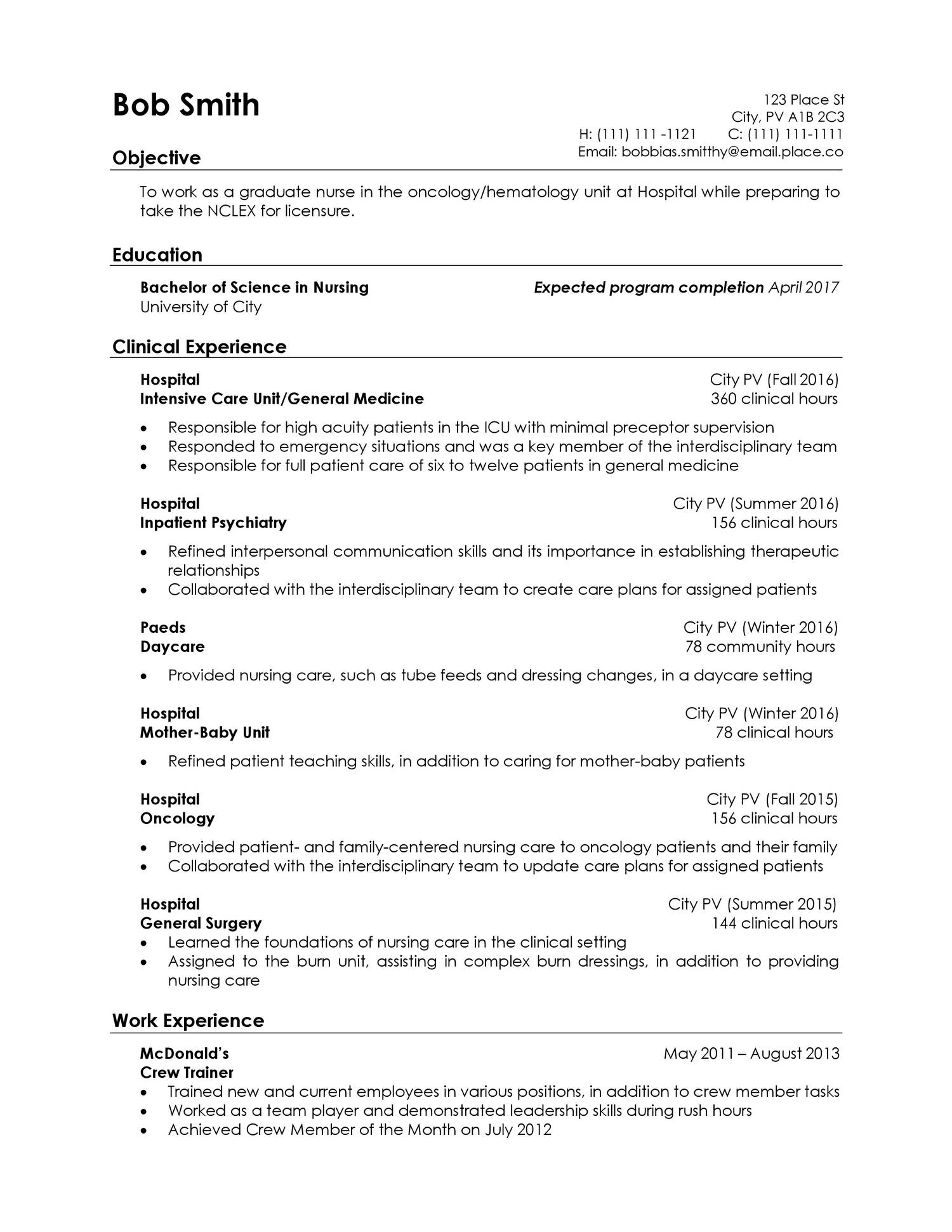 resume help uwa