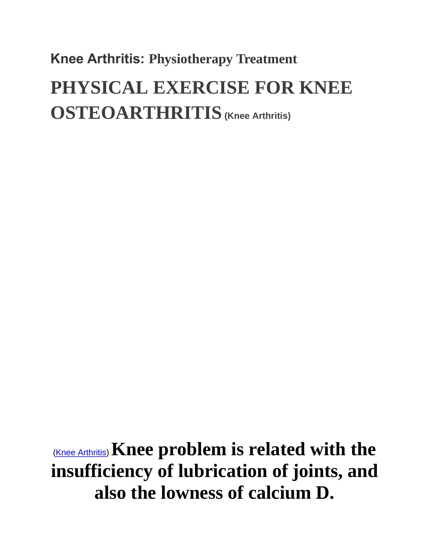 dissertation on knee osteoarthritis