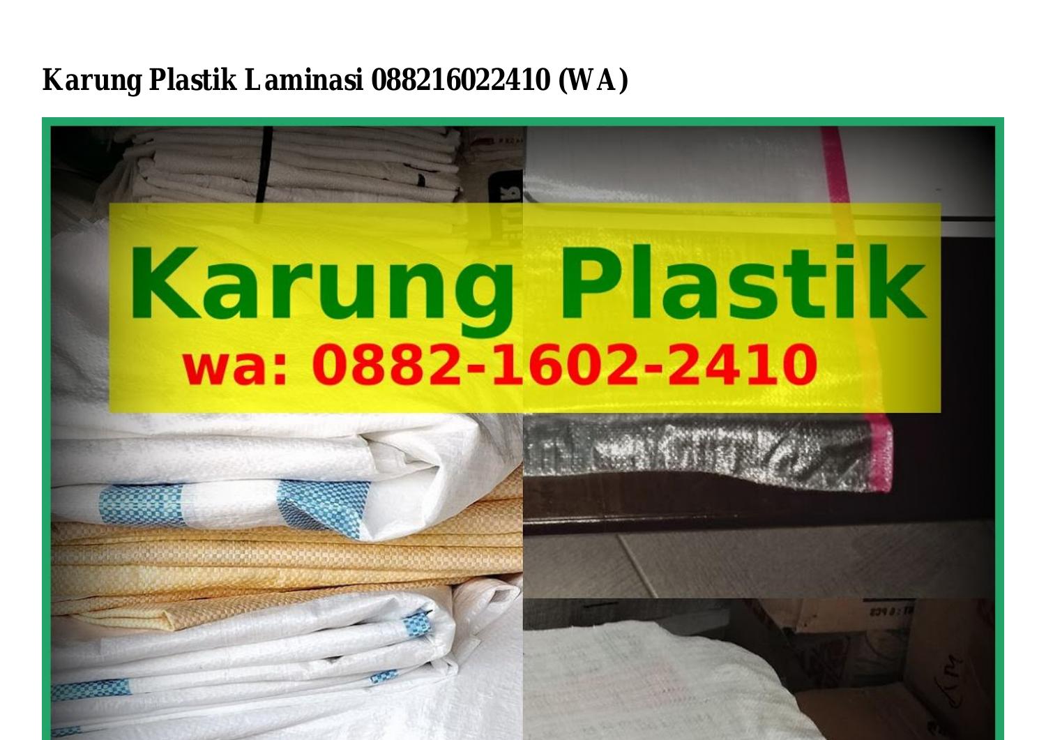 Karung Plastik Laminasi Pdf Docdroid