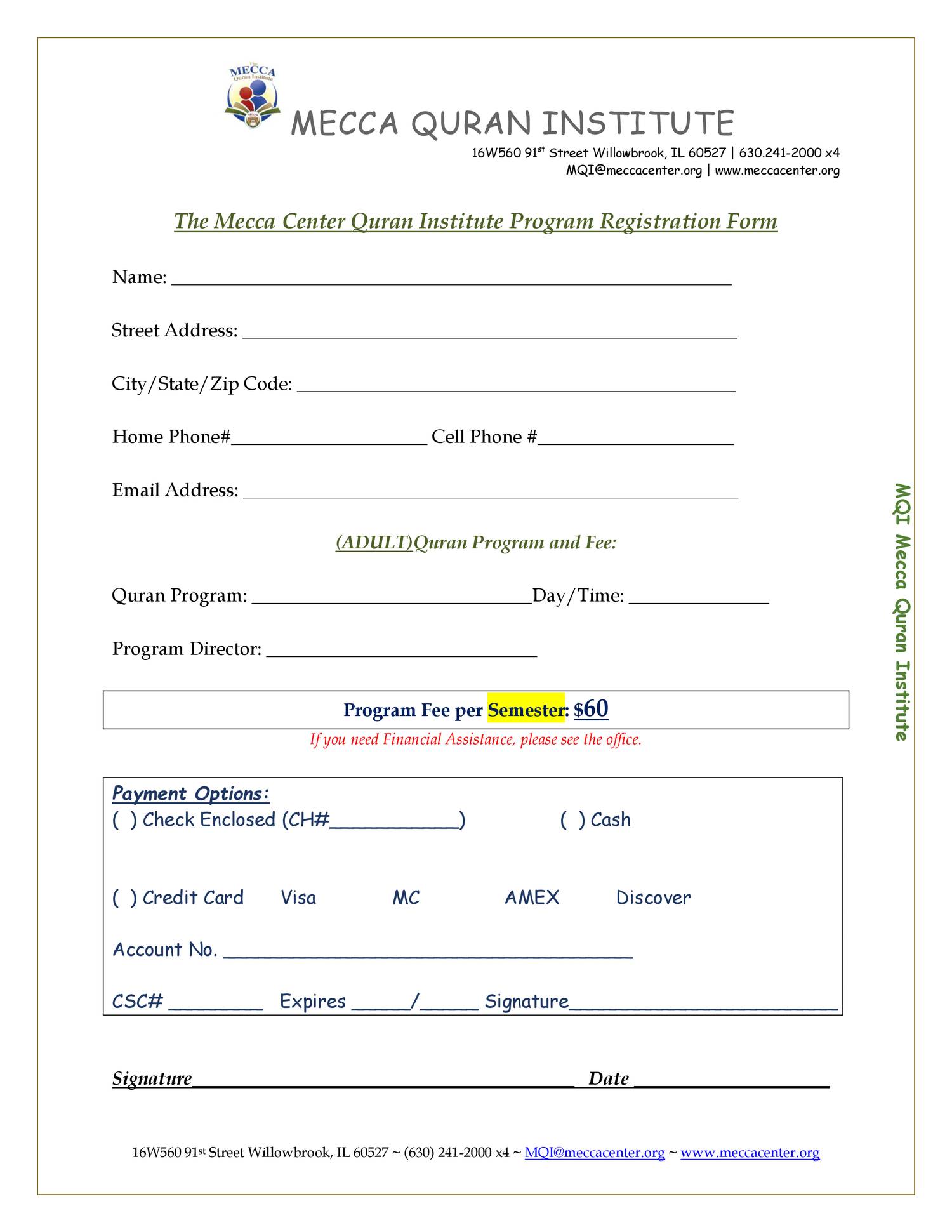 Mecca Quran Institute: 2019Registration Form doc DocDroid