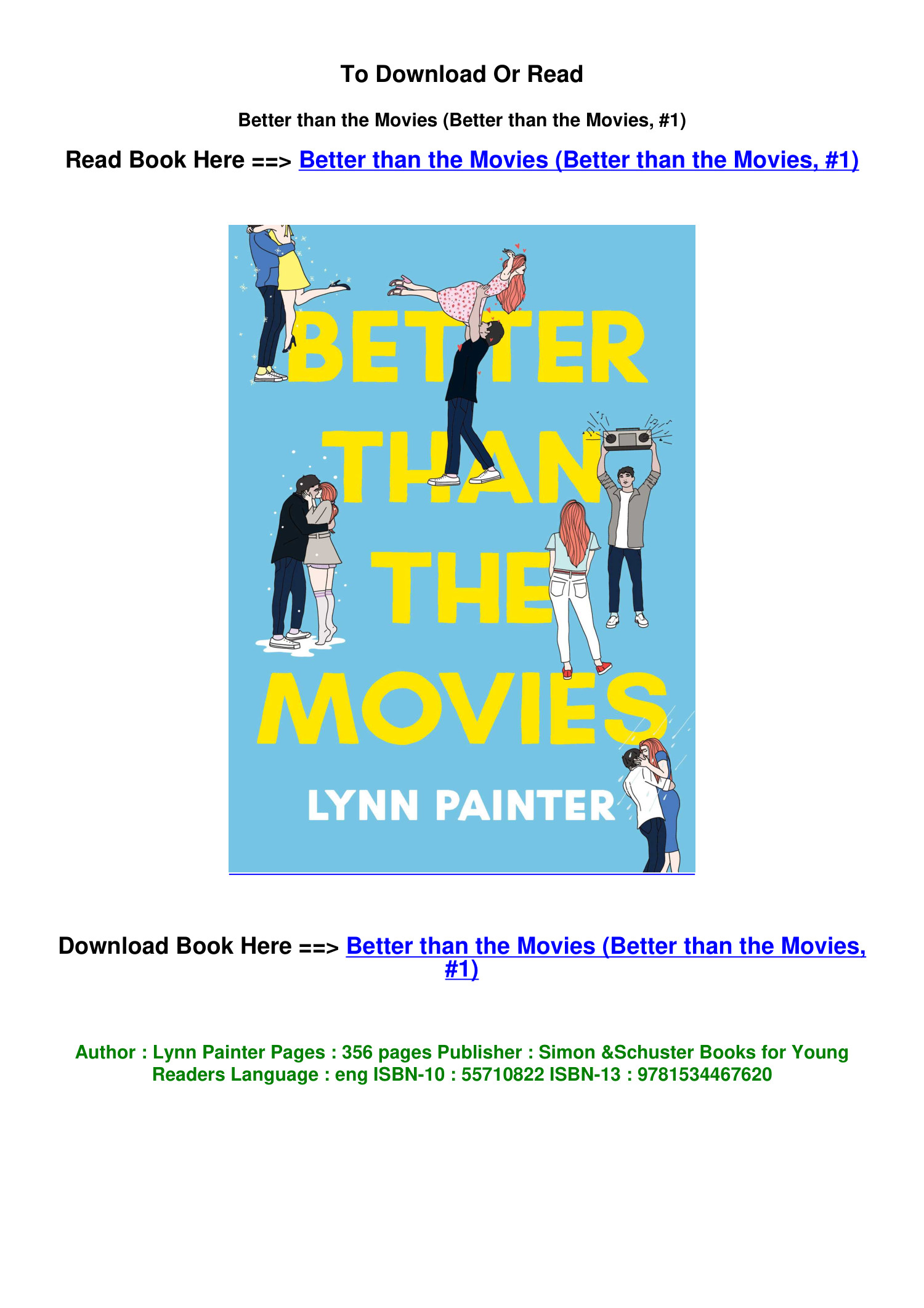 DOWNLOAD EPub Better than the Movies Better than the Movies 1 by Lynn ...