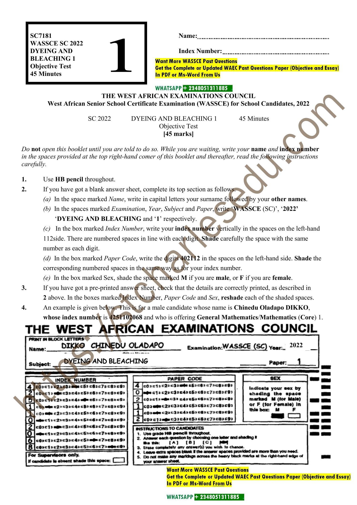 waec essay questions pdf