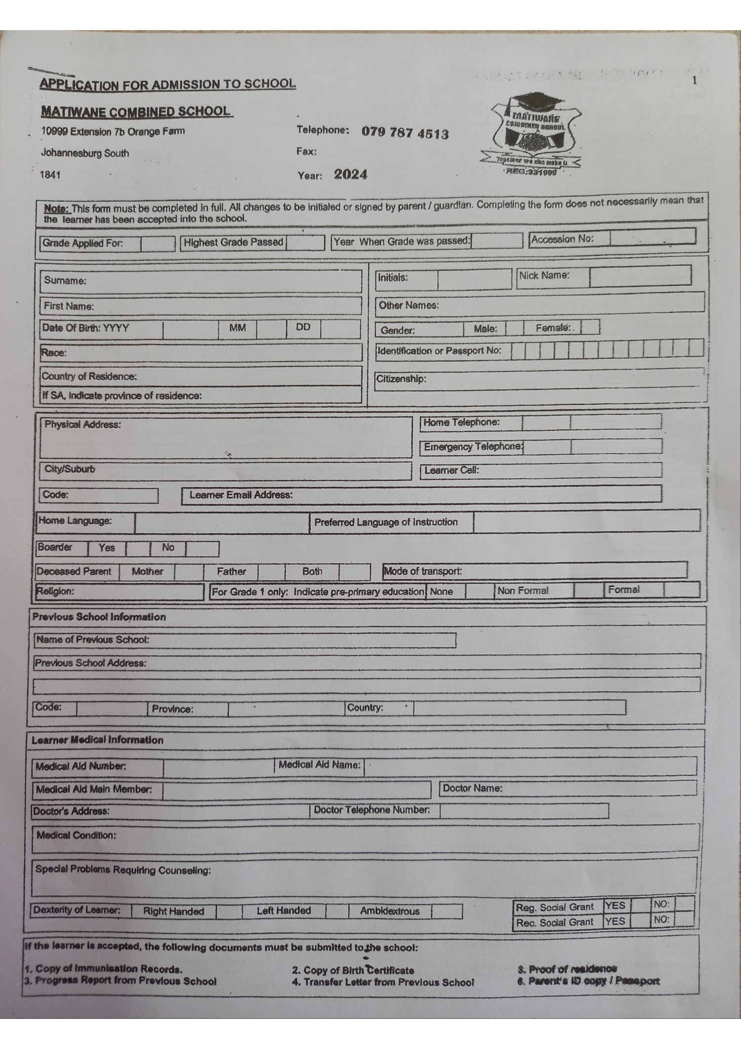 2024 ADMISSION LEARNER ADMISSION FORM.pdf DocDroid