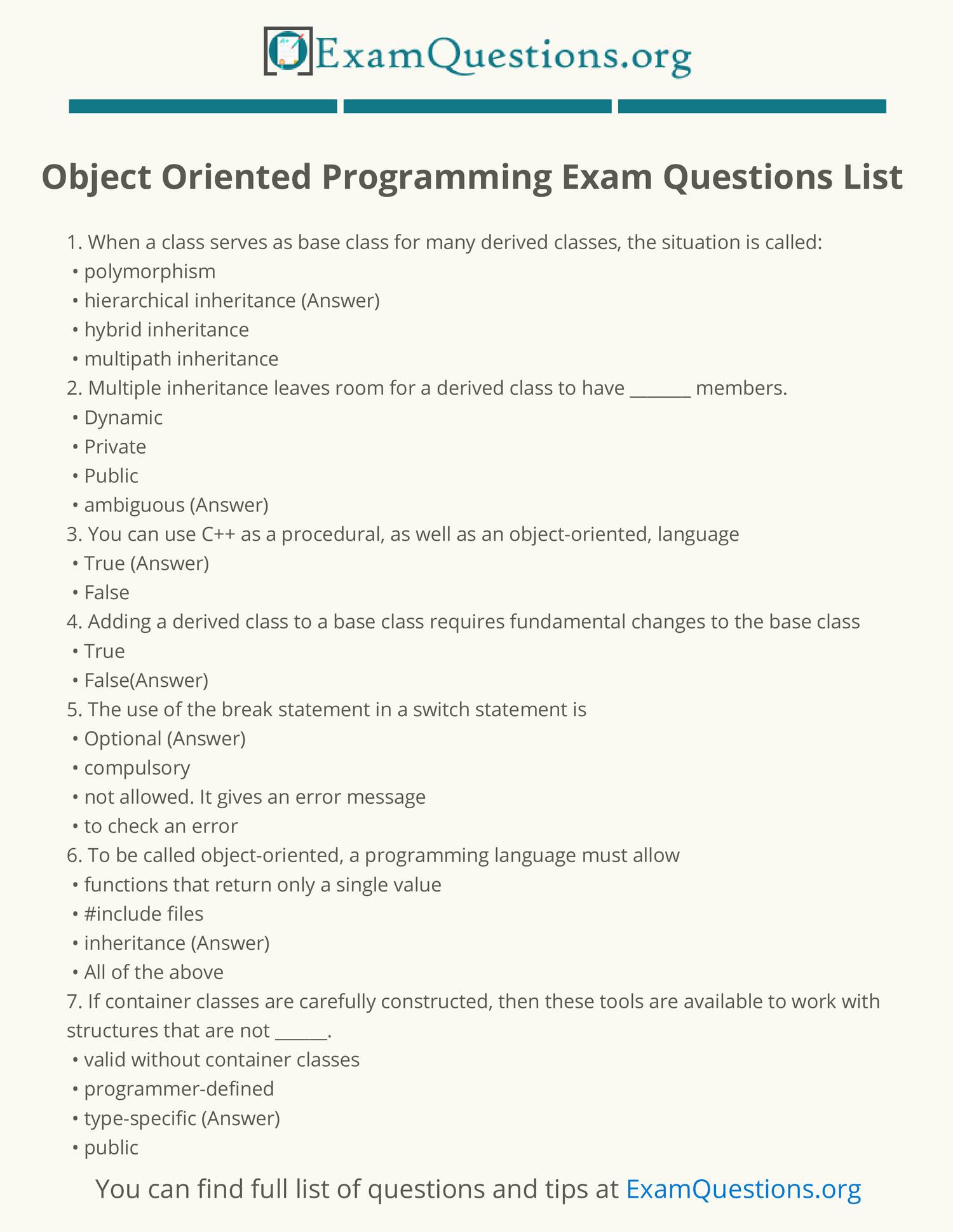 Object-Oriented-Programming-Exam-Questions-List.pdf | DocDroid