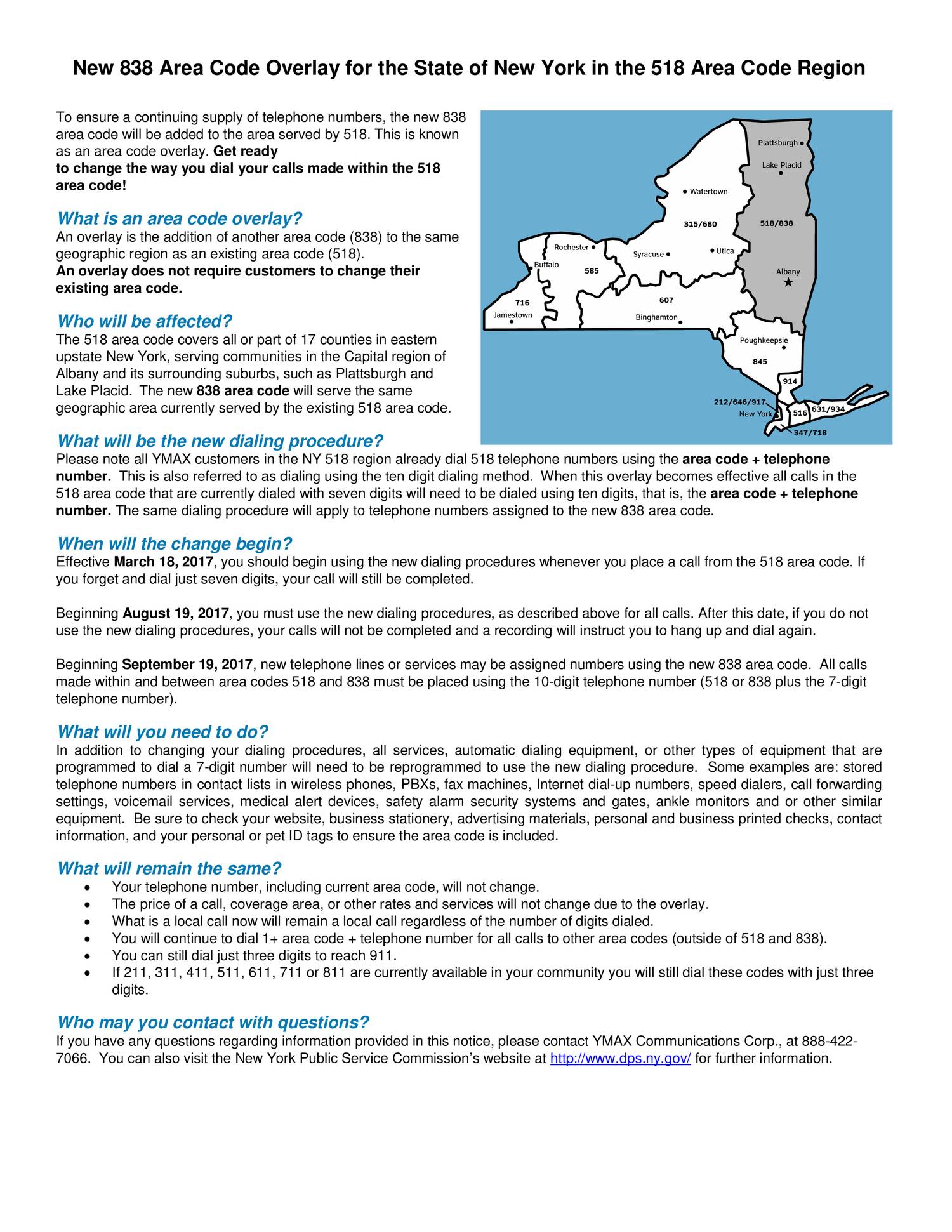 New York Area Code Changes Pdf Docdroid