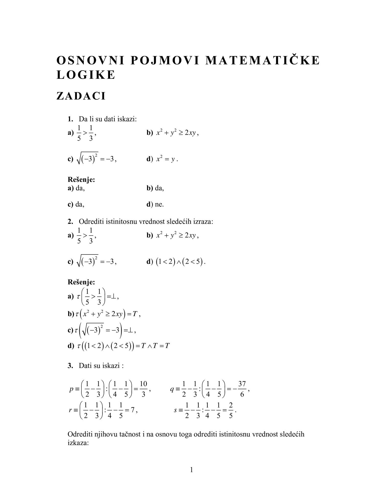 Matematicka Logika-zadaci.pdf | DocDroid