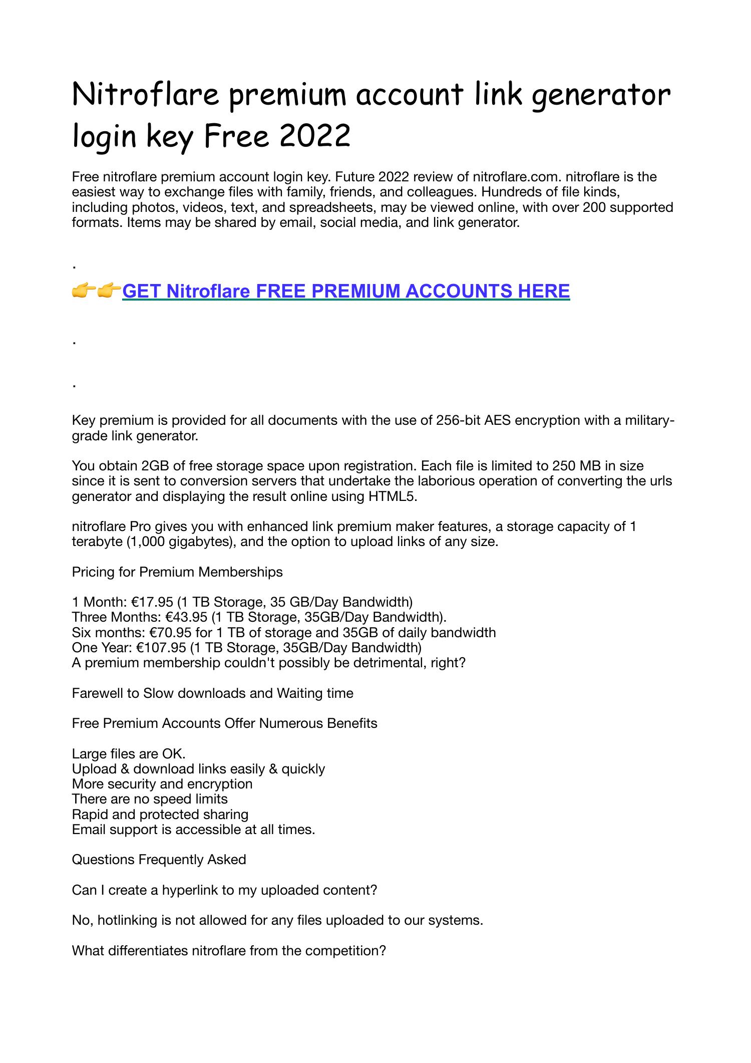 Nitroflare premium account link login key Free.pdf | DocDroid