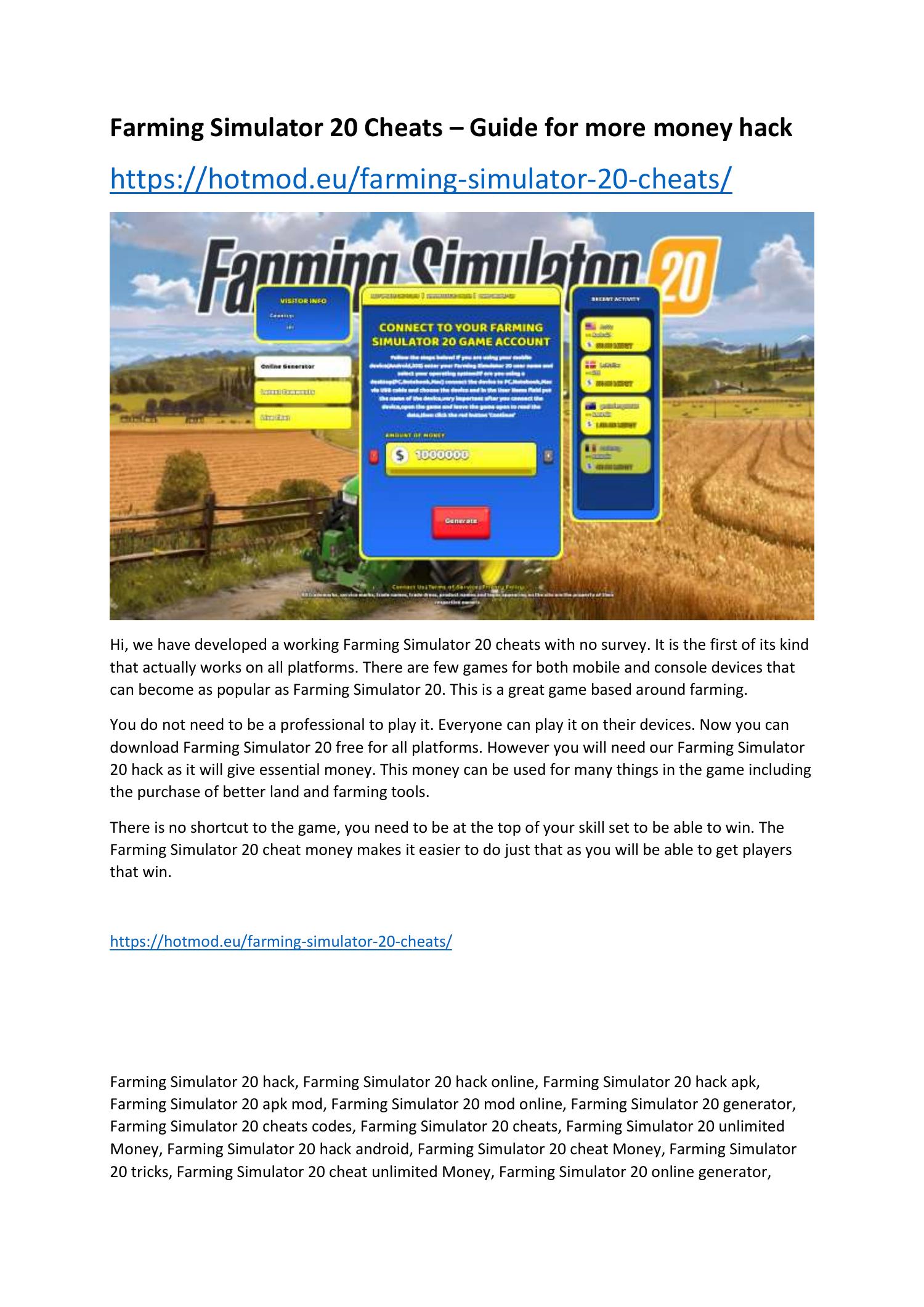 Farming Simulator 20 APK (Android Game) - Free Download
