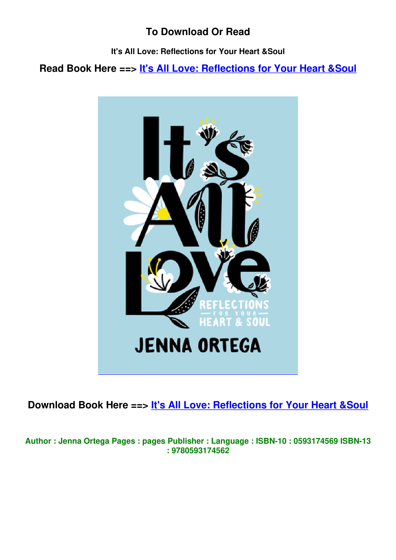 It's All Love: Reflections for Your Heart & by Ortega, Jenna