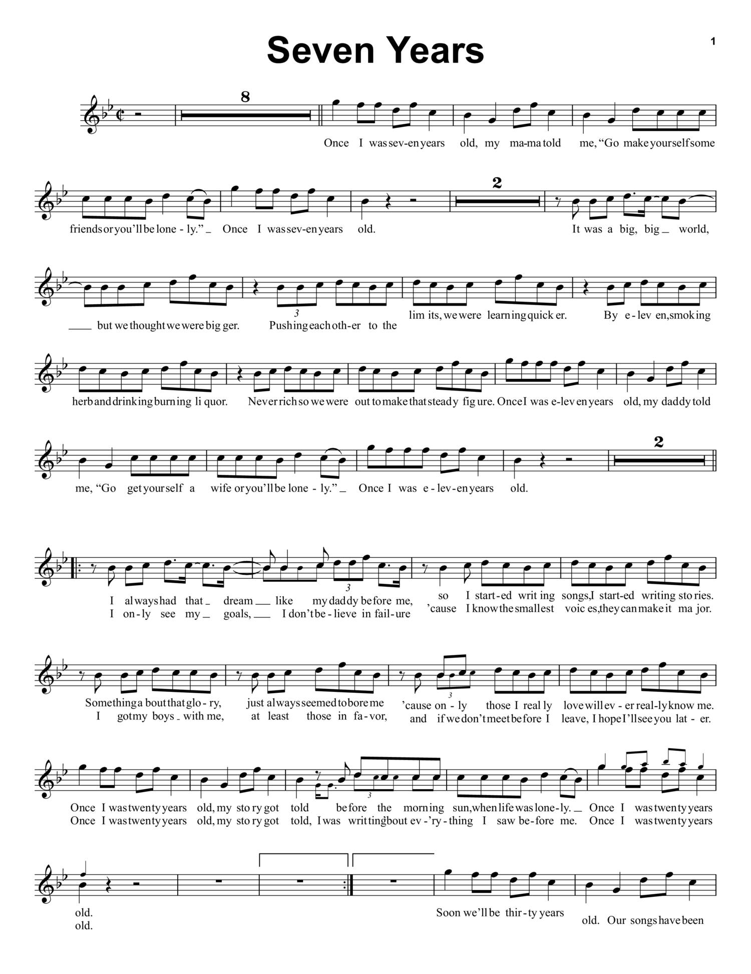 7 violin music sheet old years DocDroid 7  years violin.pdf