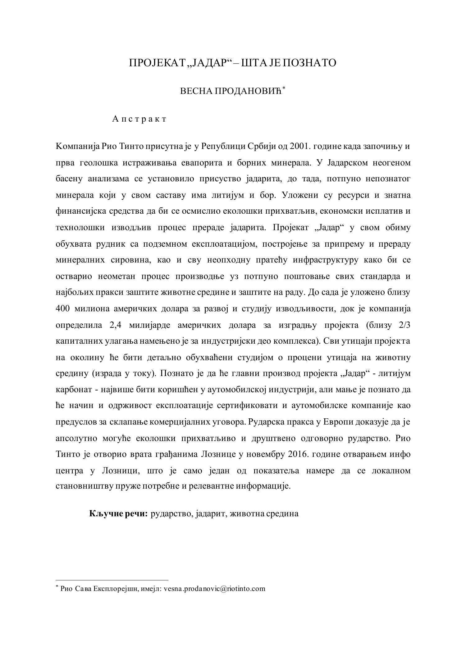 Rio Tinto Projekat Jadar - Šta je poznato.pdf | DocDroid