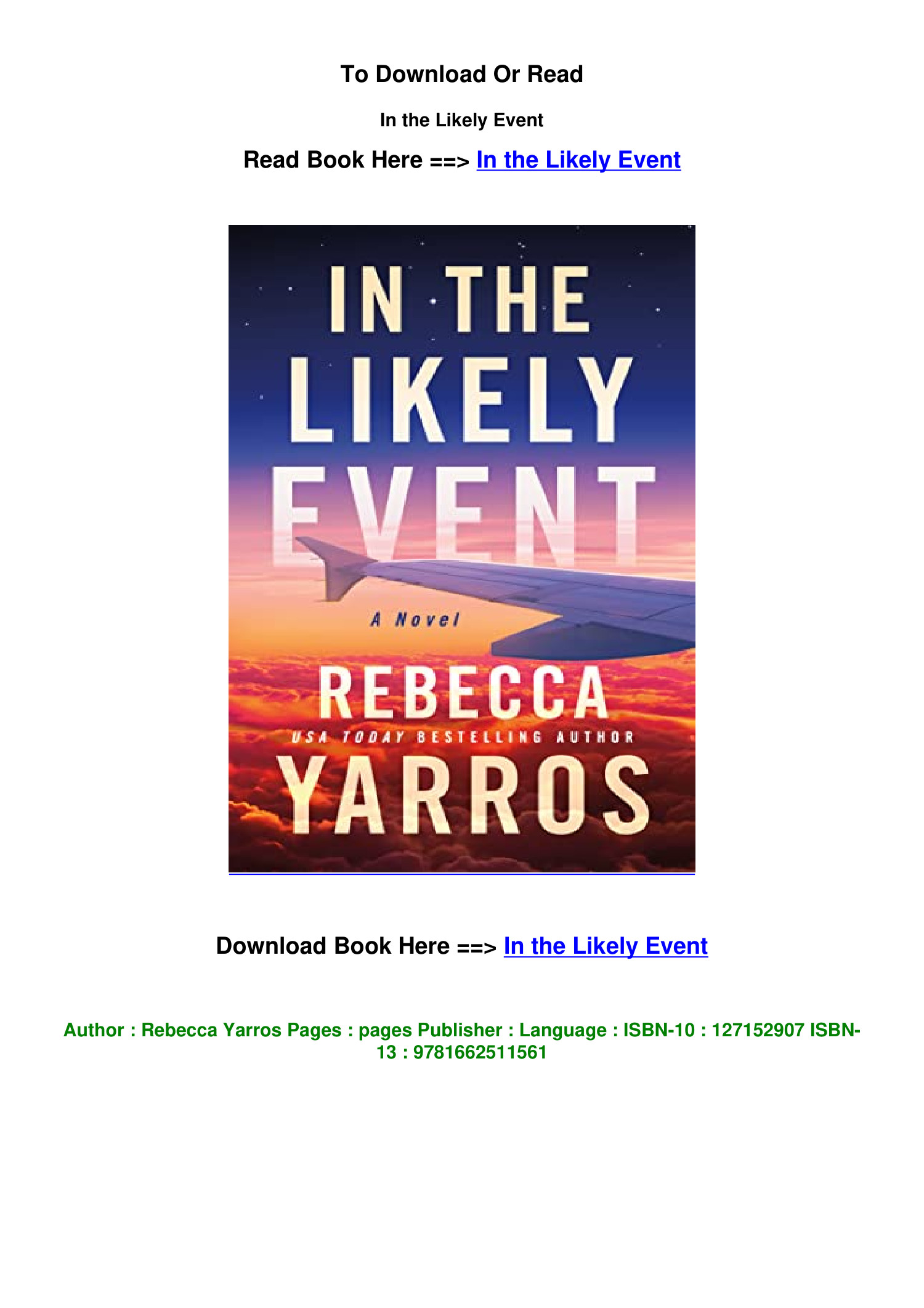 download Pdf In the Likely Event By Rebecca Yarros.pdf | DocDroid