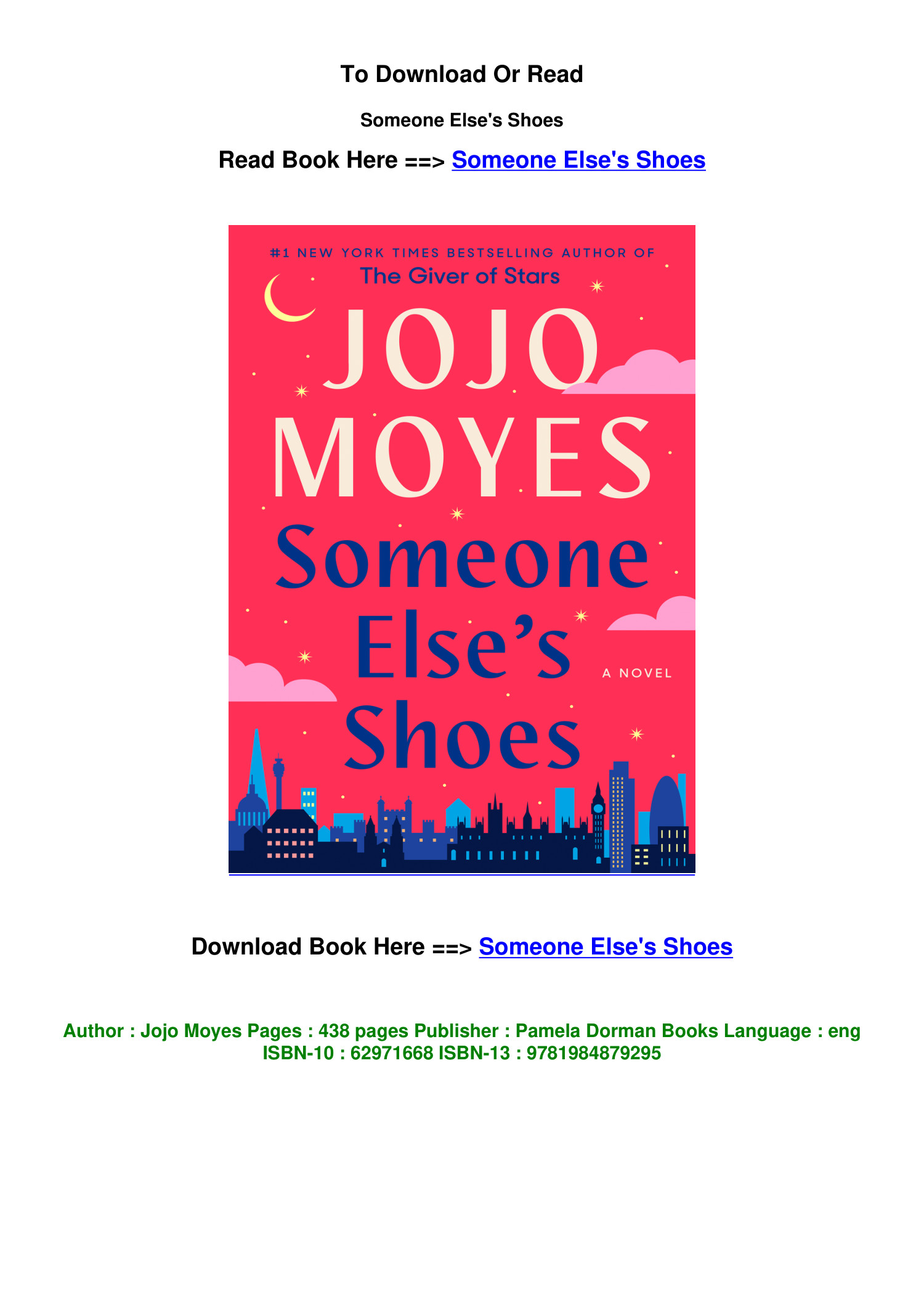 DOWNLOAD EPub Someone Else S Shoes BY Jojo Moyes.pdf | DocDroid