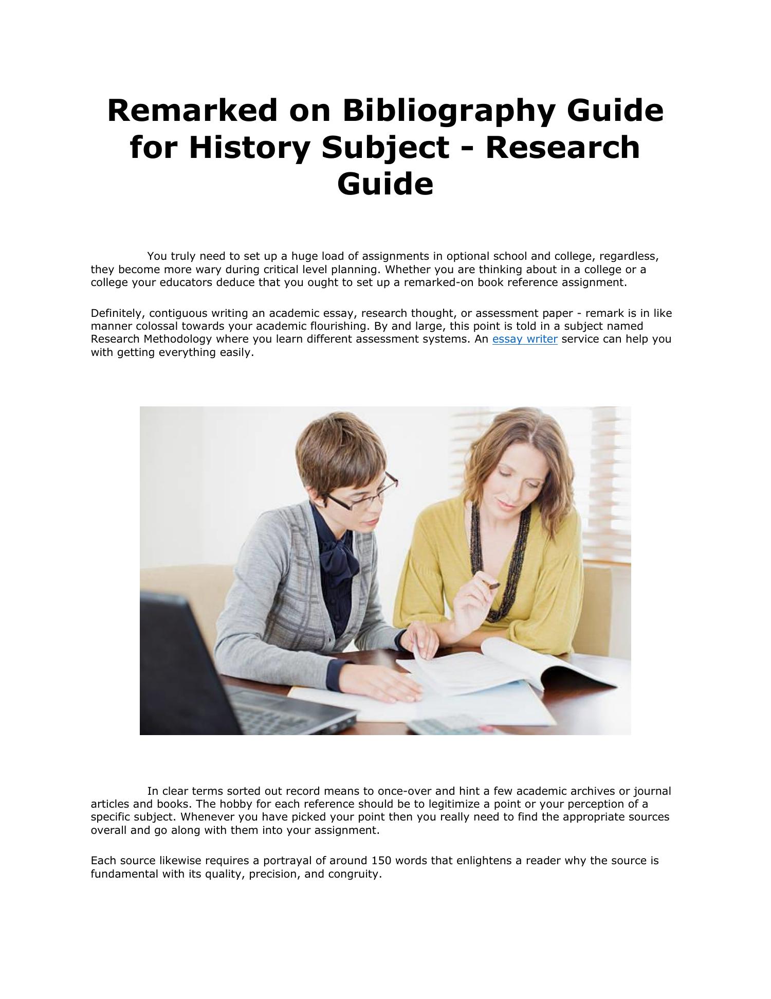 research bibliography guide