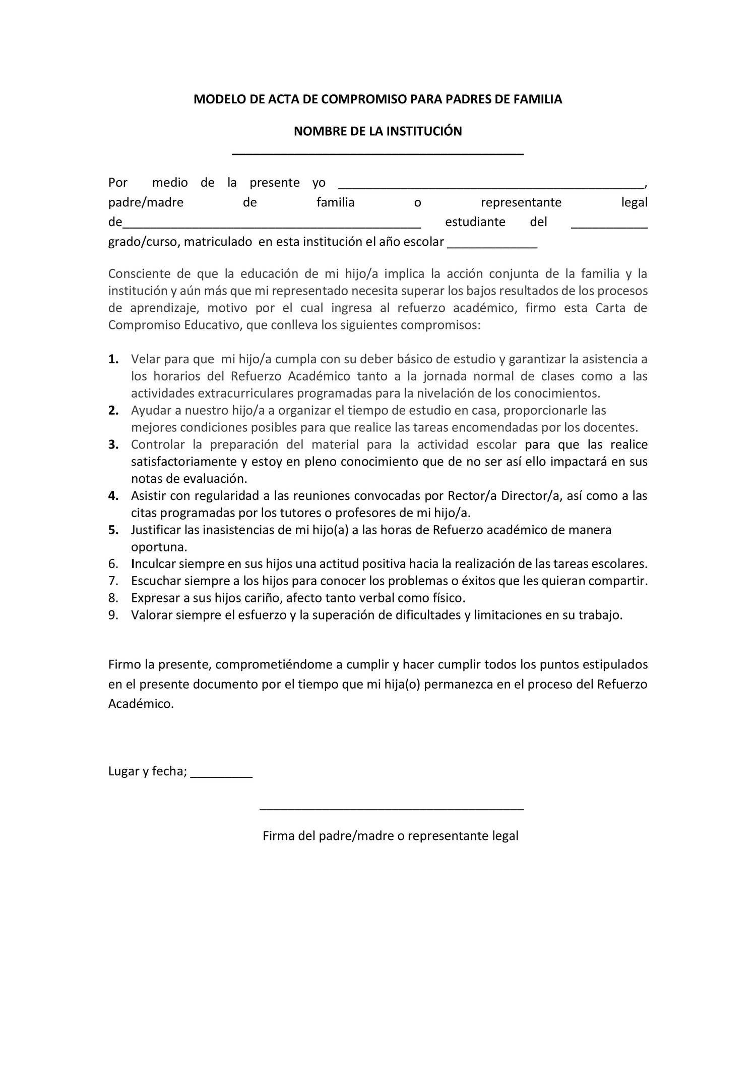 Modelo de actas de compromiso para padres de familia.docx | DocDroid